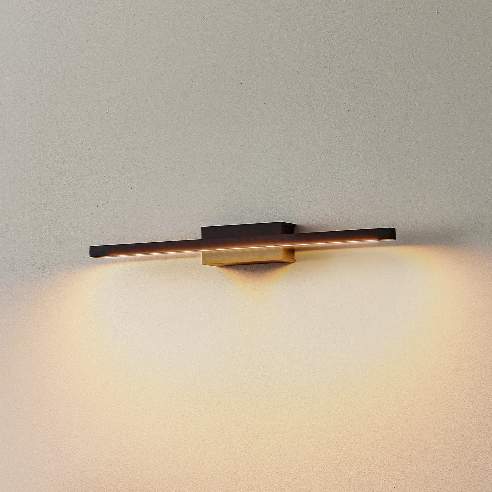 Quitani LED-Wandlampe Tolu, schwarz, Breite 45 cm