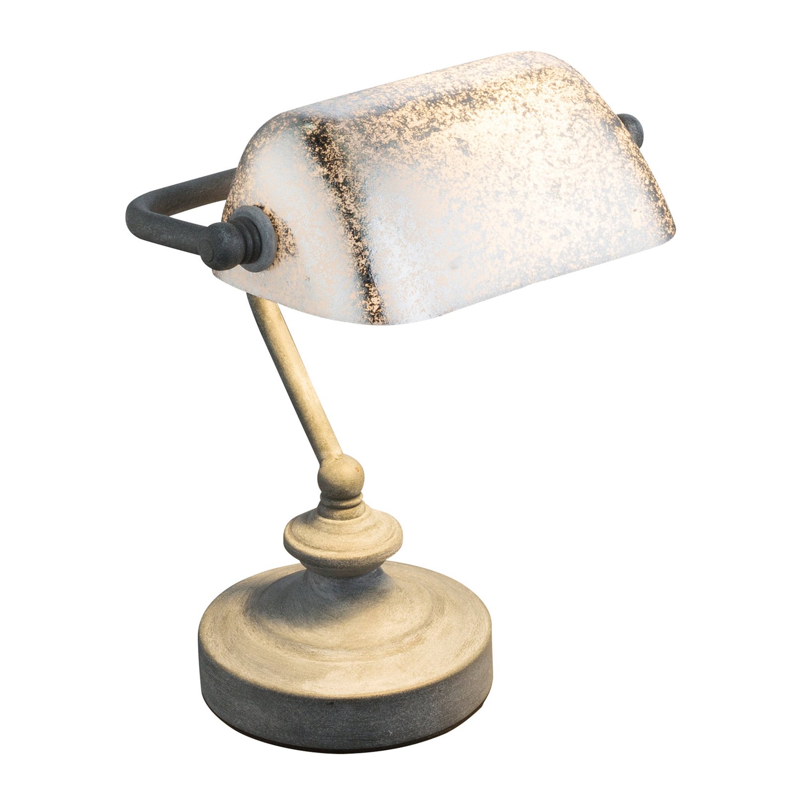 Bordlampe Antique, rust- og gullfarget