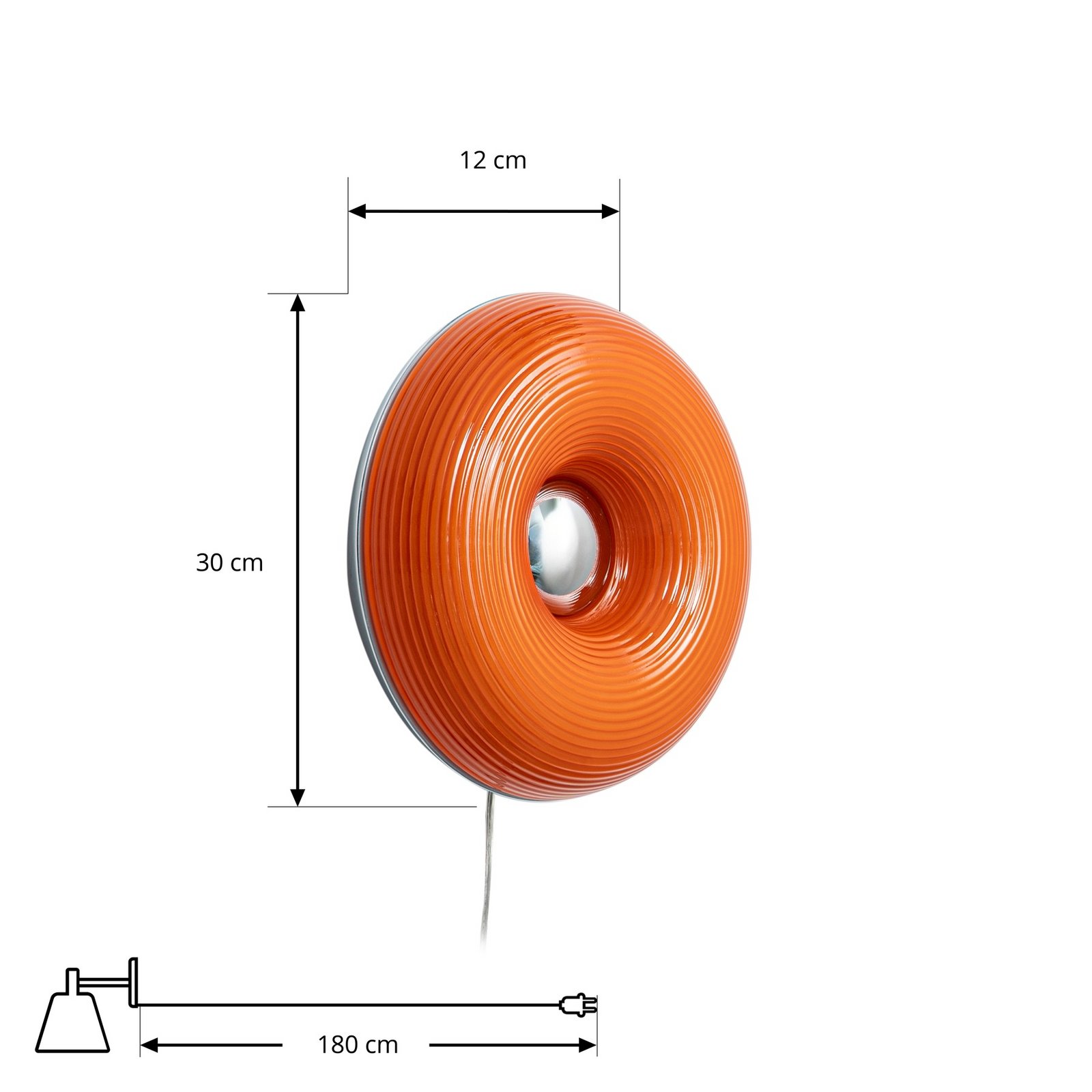 Fjora LED-Tisch-/Wandleuchte Ø 30 cm orange - Lindby Fjora LED-Tisch-/Wandleuchte Ø 30 cm orange - Lindby