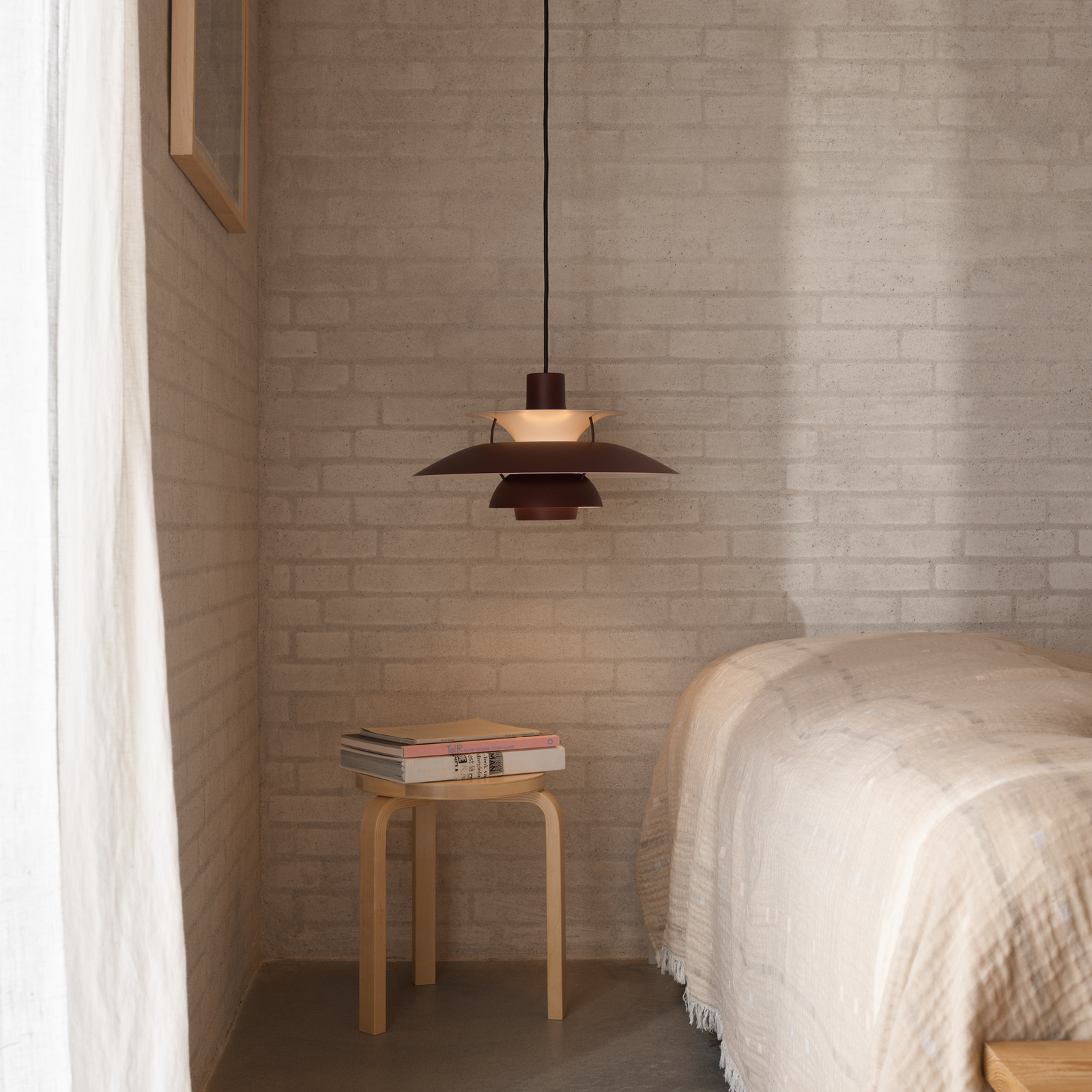 PH 5 Lámpara Colgante Monochrome Burgundy - Louis Poulsen