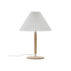 Lucande Ellorin asztali lámpa, fa, textil árnyékolóval