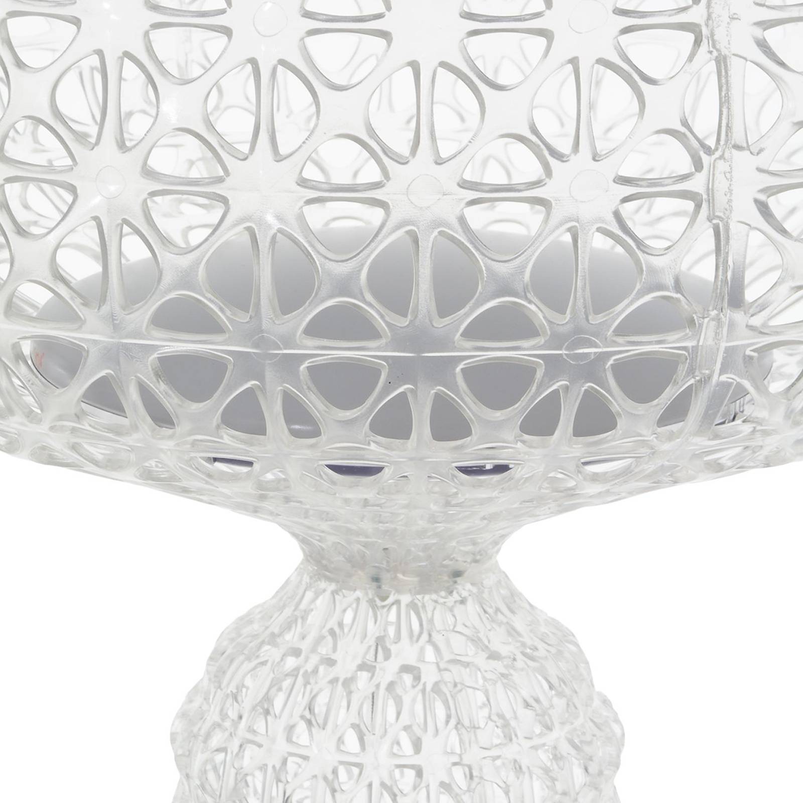 Designerska lampa stojąca LED Kabuki przezroczysta