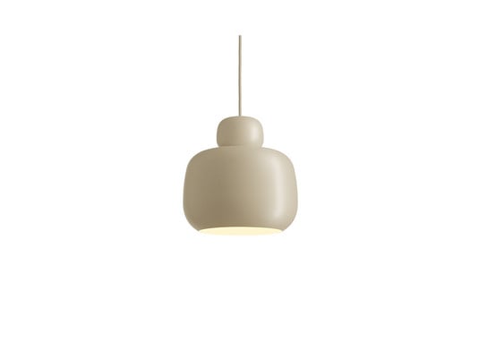 Stone-riippuvalaisin, suuri, beige, metalli, Ø 24 cm - Woud