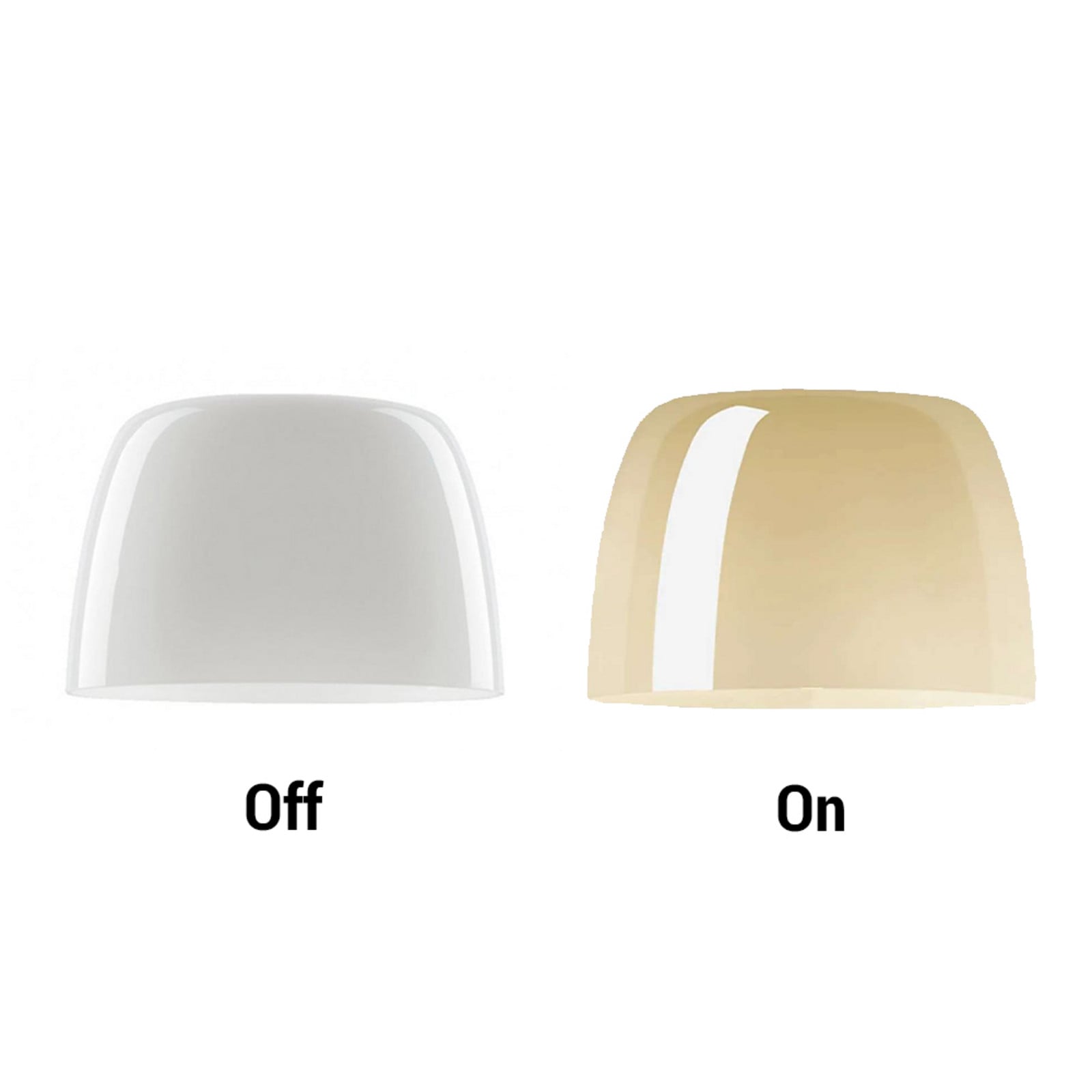 Lumiere Grande Skærm Varm Hvid Foscarini - Glas