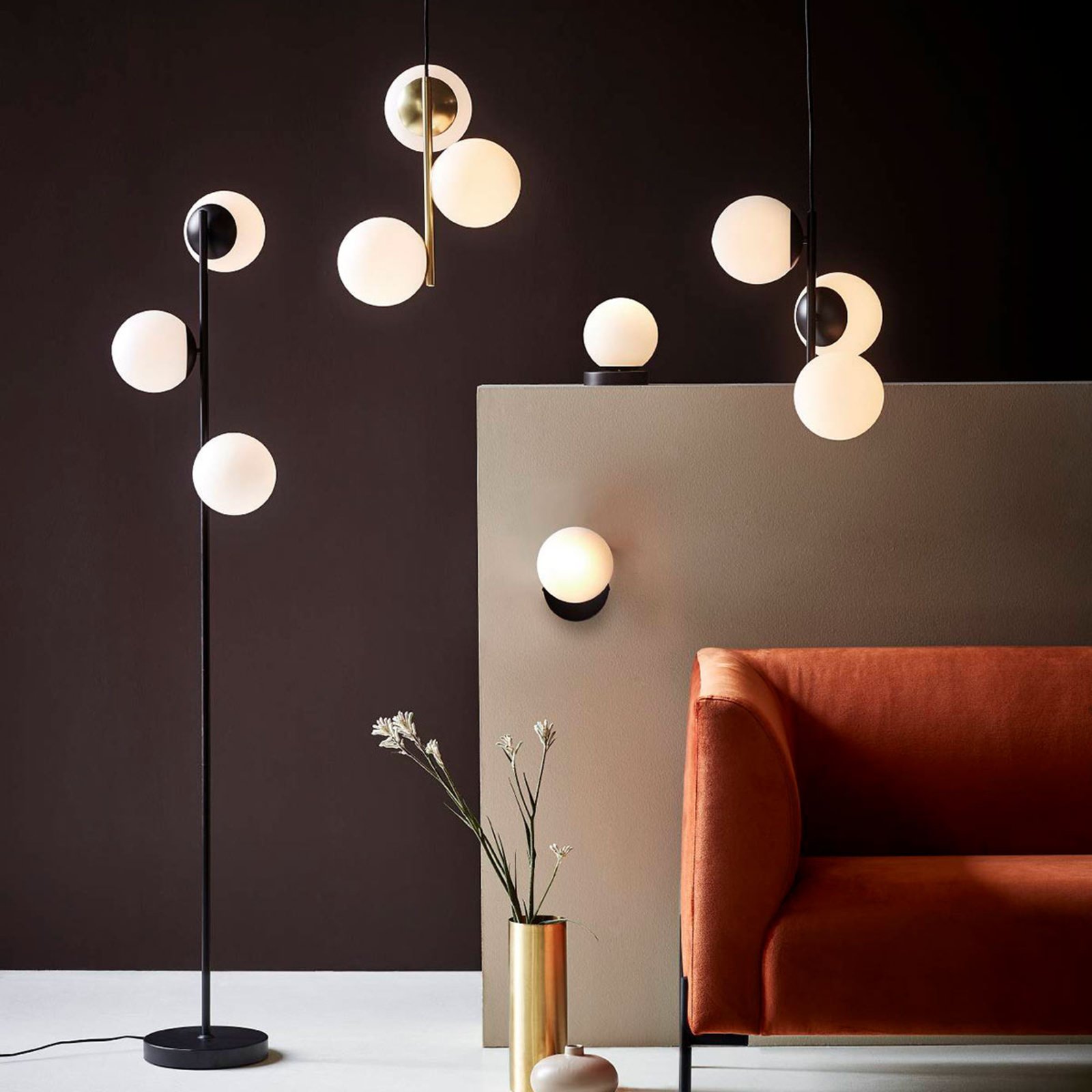 Lilly Pendelleuchte Black/Opal - Nordlux