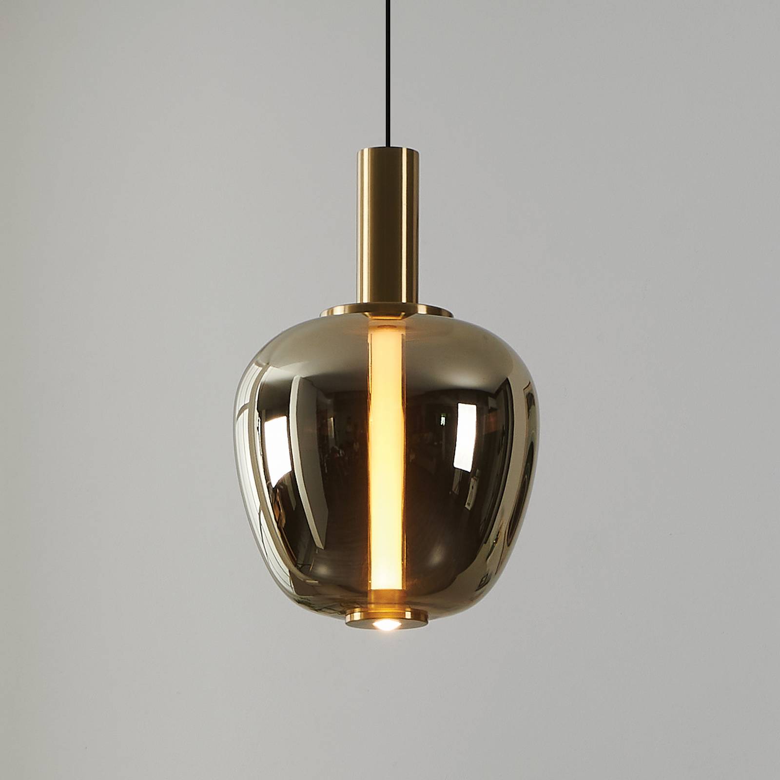 Stars of Light LED-hänglampa Fruitera guld Ø25 cm glas CCT