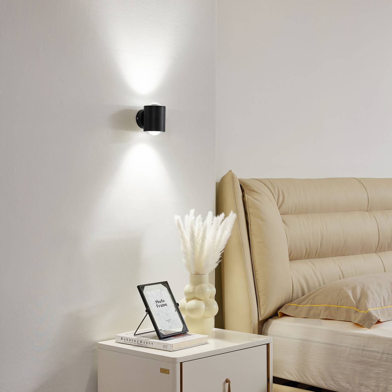 Lindby Wandleuchte Jyla, schwarz, up/down günstig online kaufen