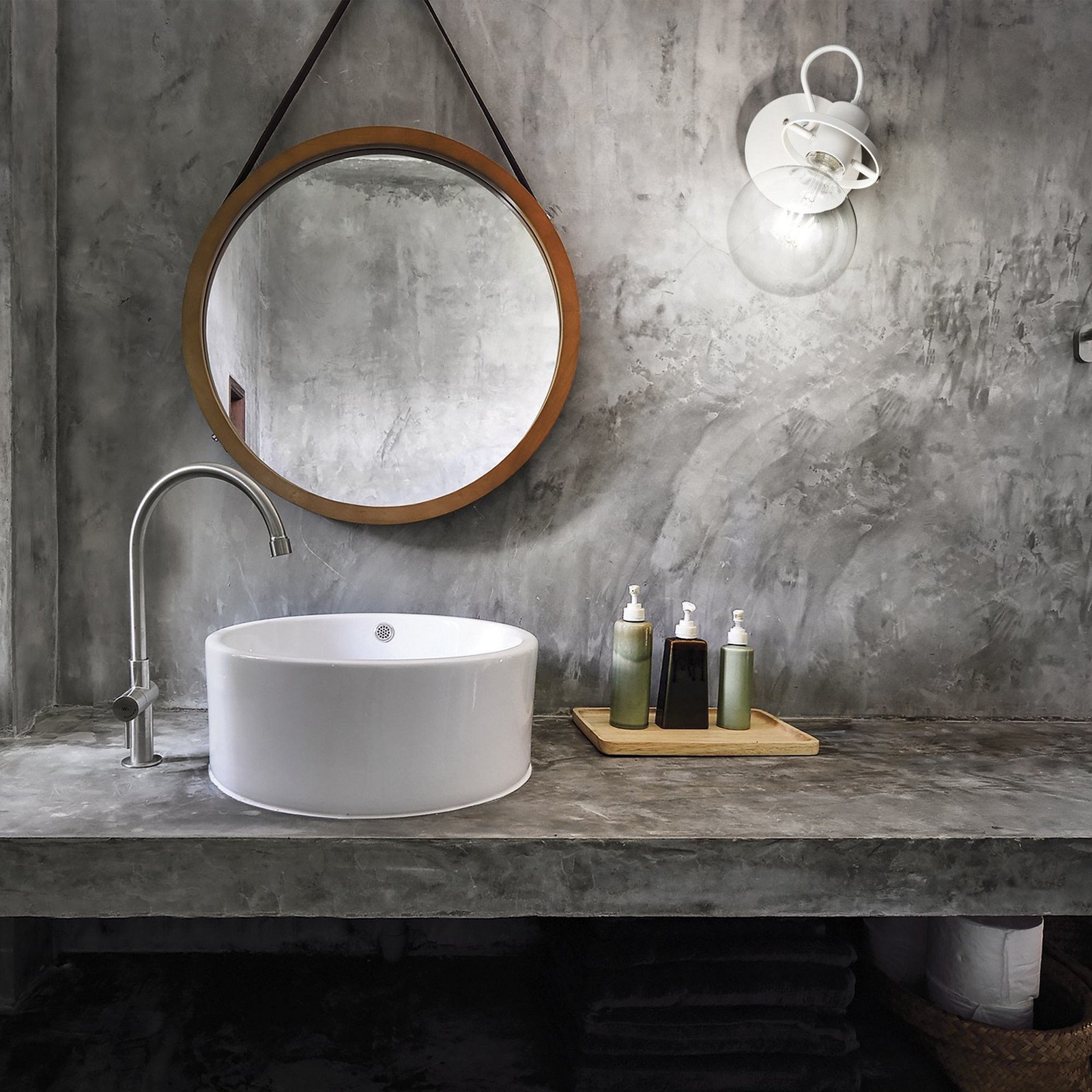 Ideallux Ideal Lux Aplică de perete Radio alb metal E27 - Camera de zi / sufragerie - Design