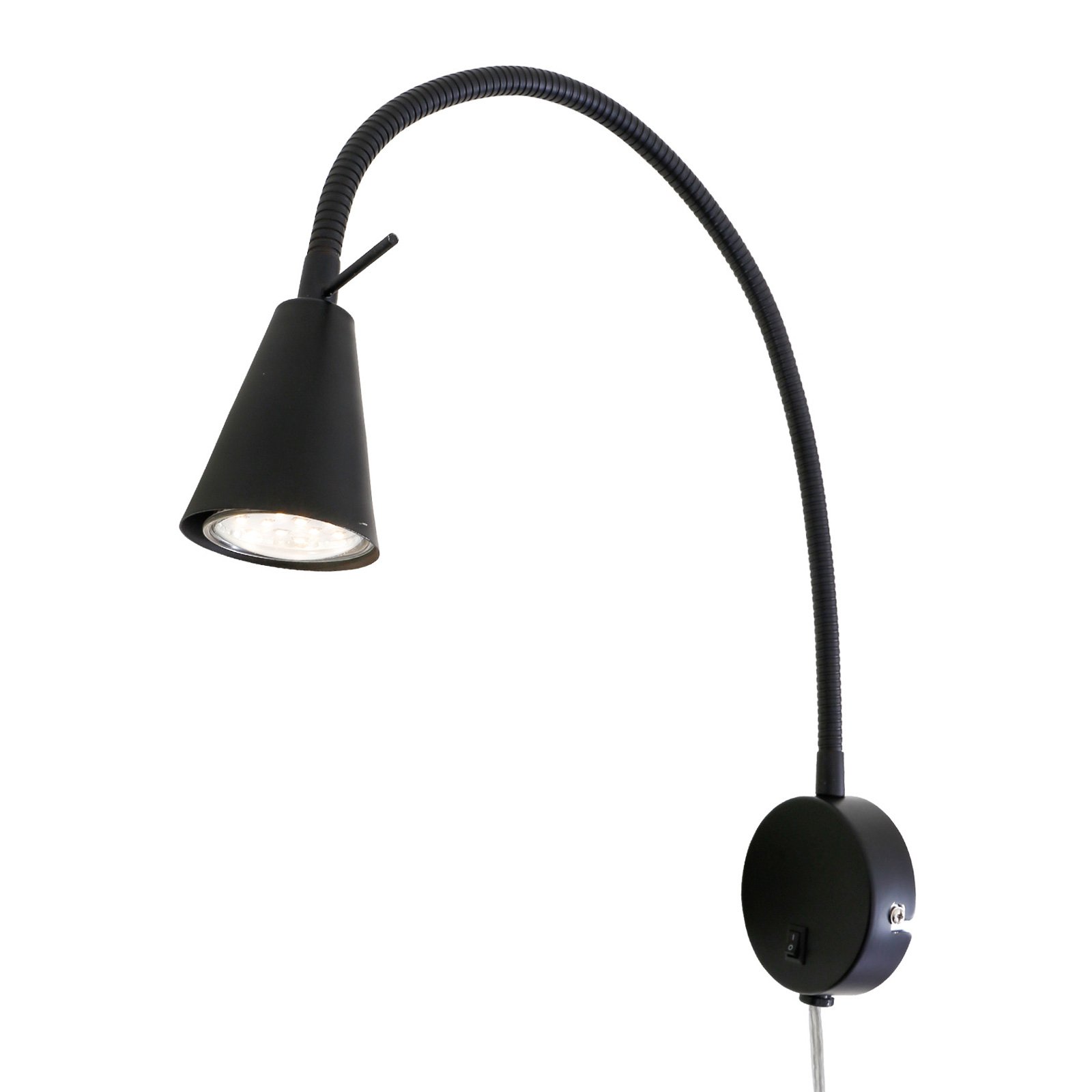 LED-væglampe Tusa, vægelement, sort