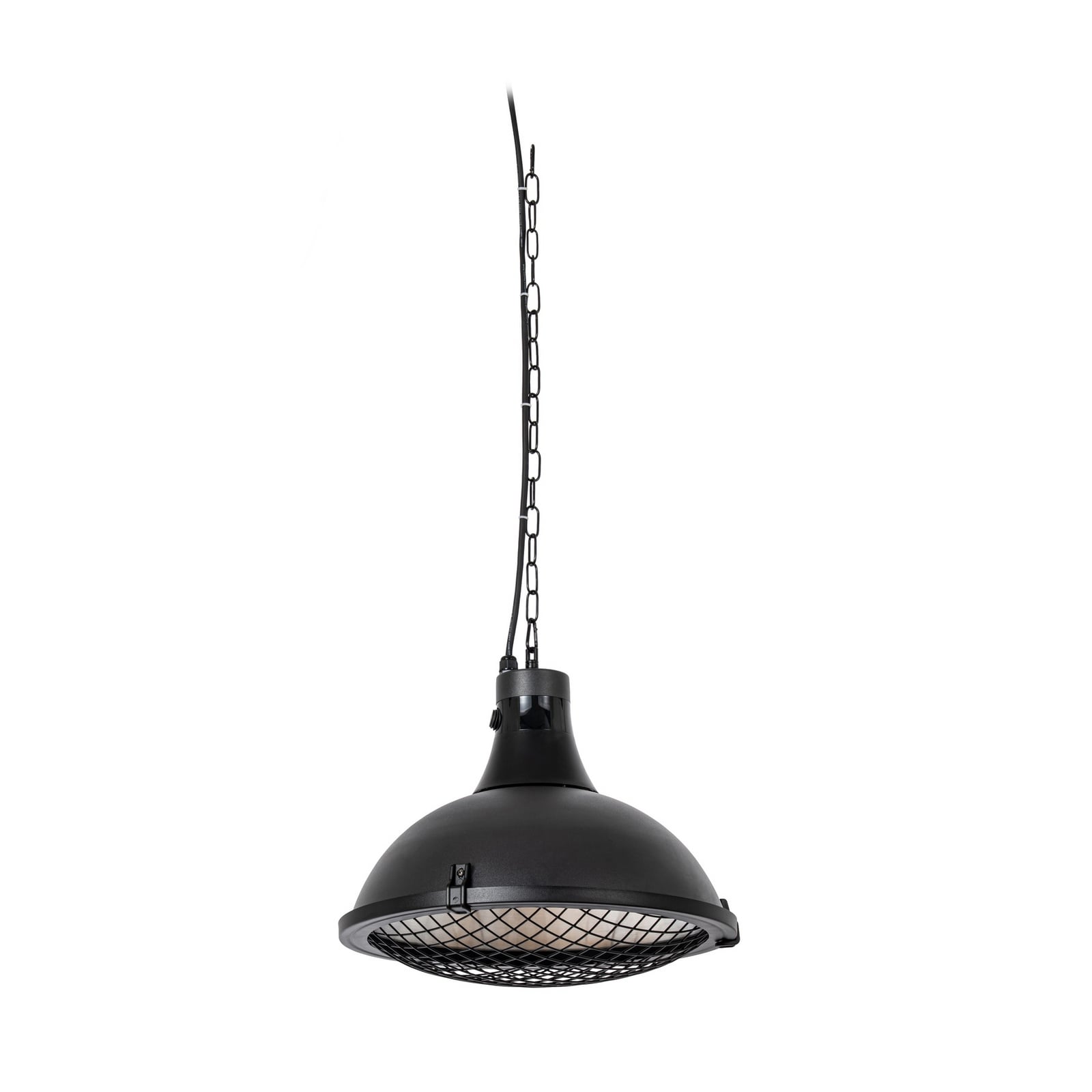 Radiateur rayonnant suspendu Ormio, noir, Ø 43 cm, IP44 - Lucande Radiateur rayonnant suspendu Ormio, noir, Ø 43 cm, IP44 - Lucande