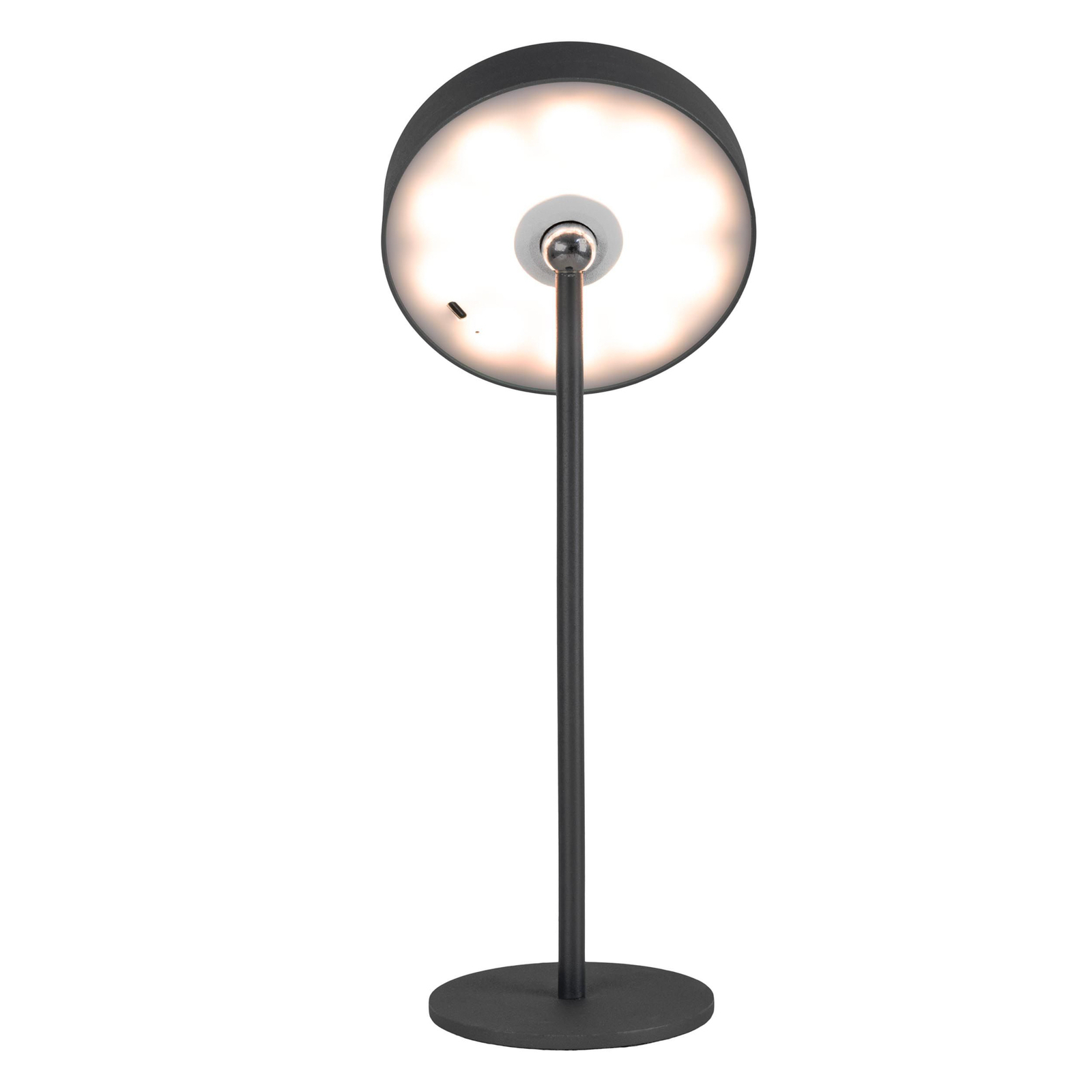 Ella LED uzlādējama galda lampa, magnētiska, melna