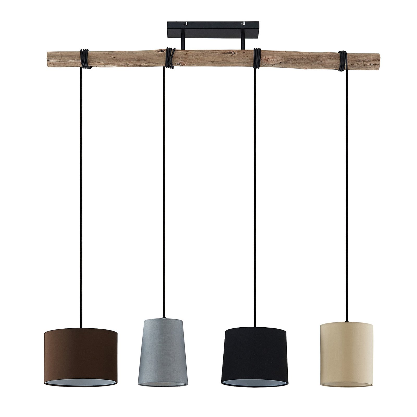 Amilia 4 Pendant Black/Grey/Beige - Lindby