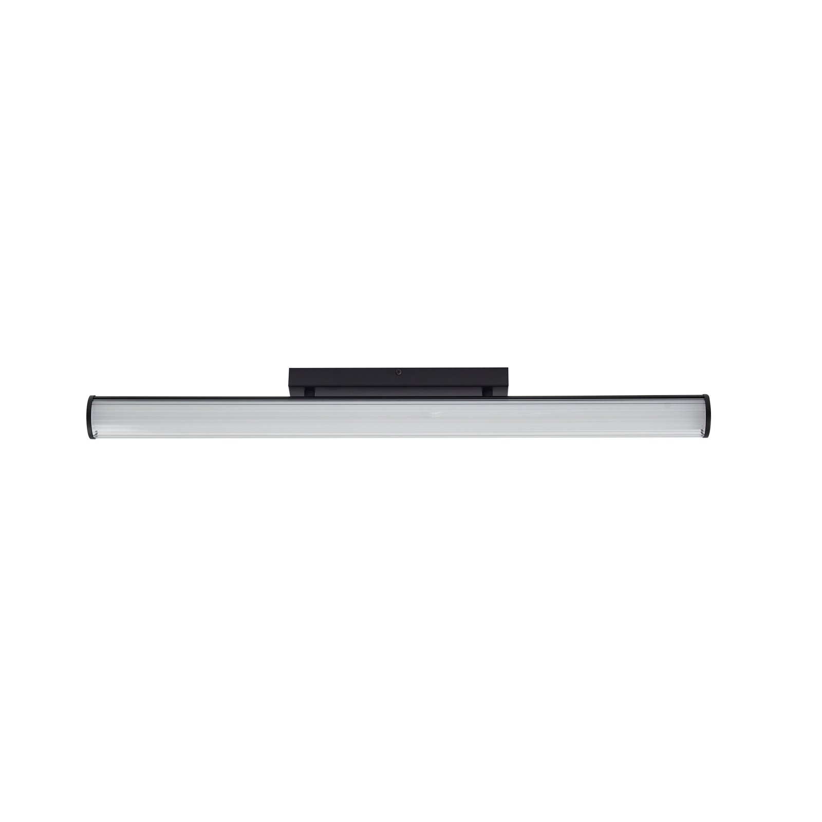 Lindby LED wandlamp Kirka, zwart, metaal, IP44, 90cm, CCT