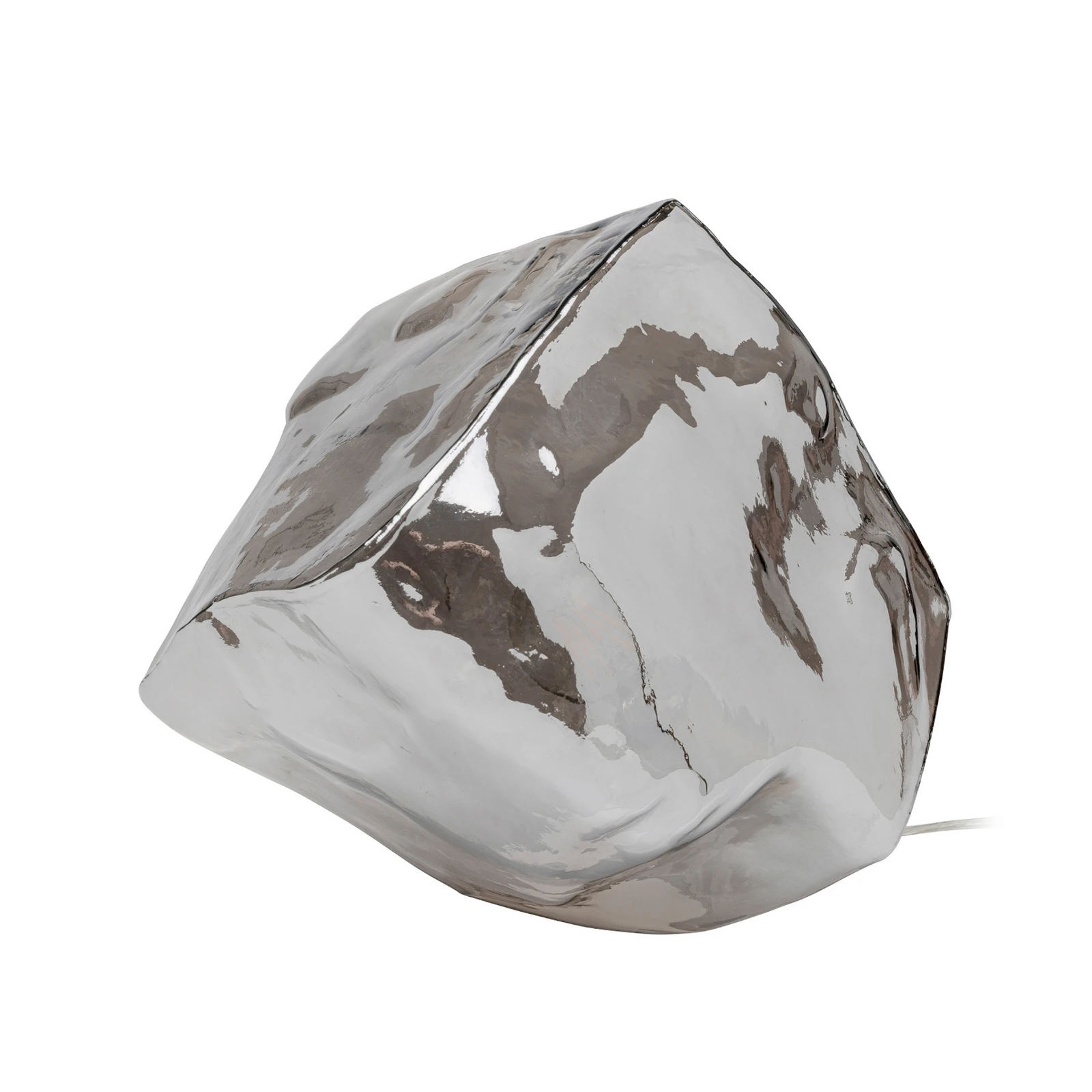 KARE bordlampe Aura, røykfarget, glass, Ø 30 cm, E27