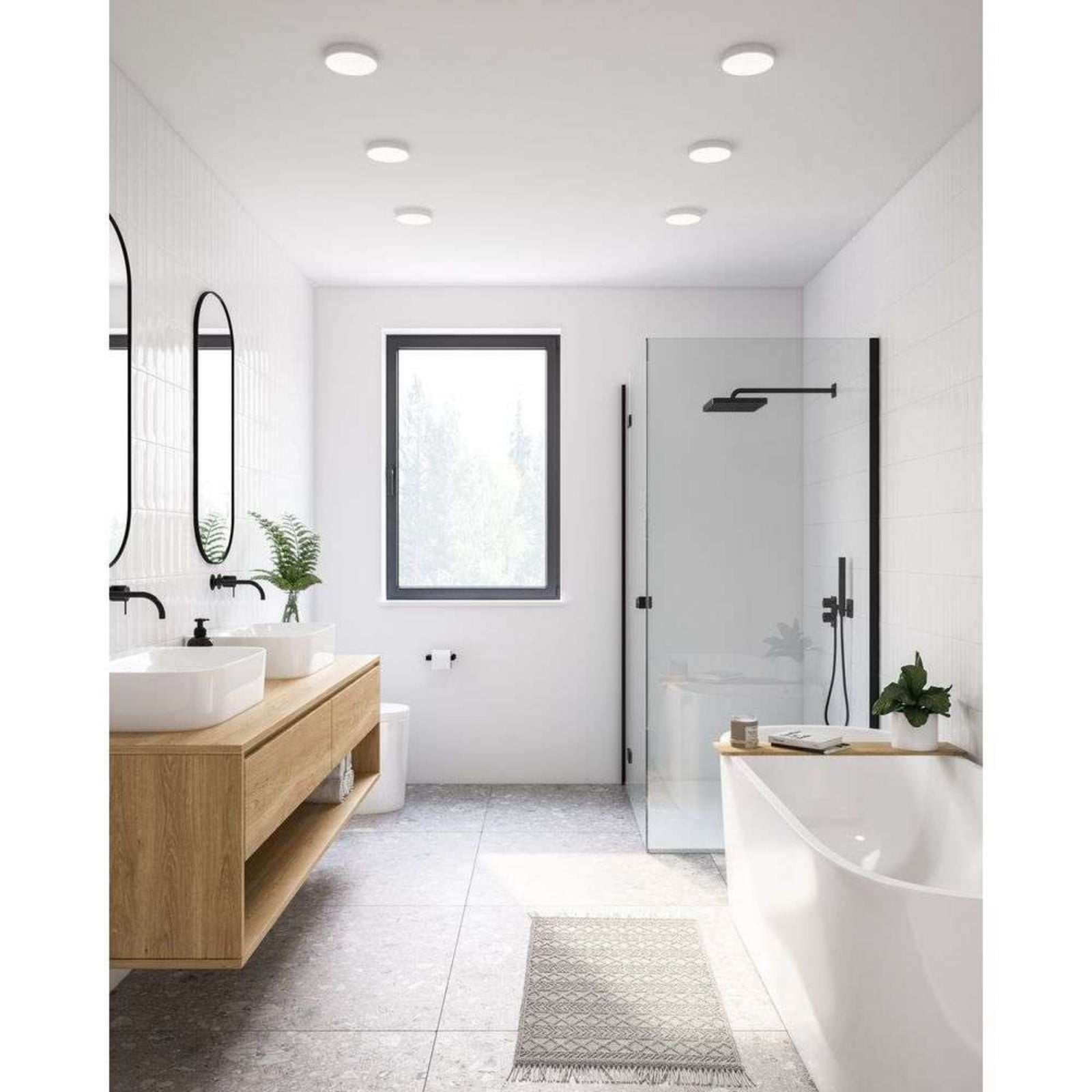 S&oacute;ller 12 Plafond White Nordlux - Badrum - Plast