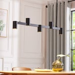 Arcchio suspension Brinja, noir, 120 cm, à 5 lampes, GU10