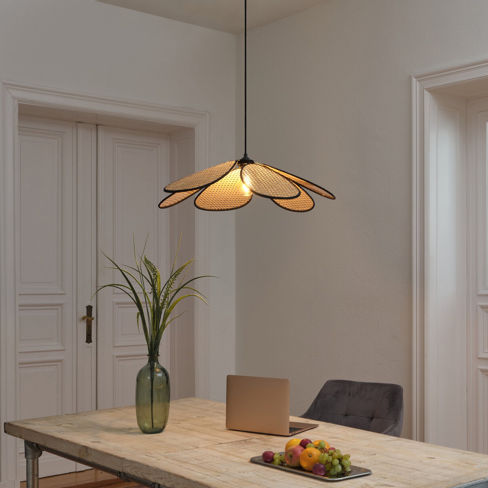 Lampada a sospensione OSRAM Decor Rattan Daisy, Ø 69 cm, beige, E27