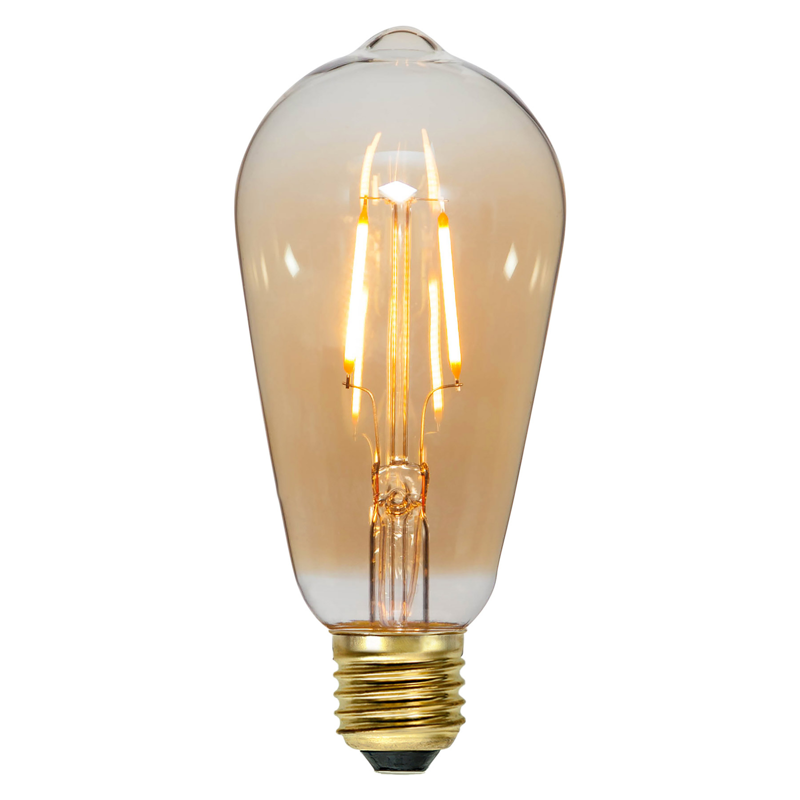 E27 Led Filament Lamp 0 75w 2 000k Glas Amber Lampen24 Nl