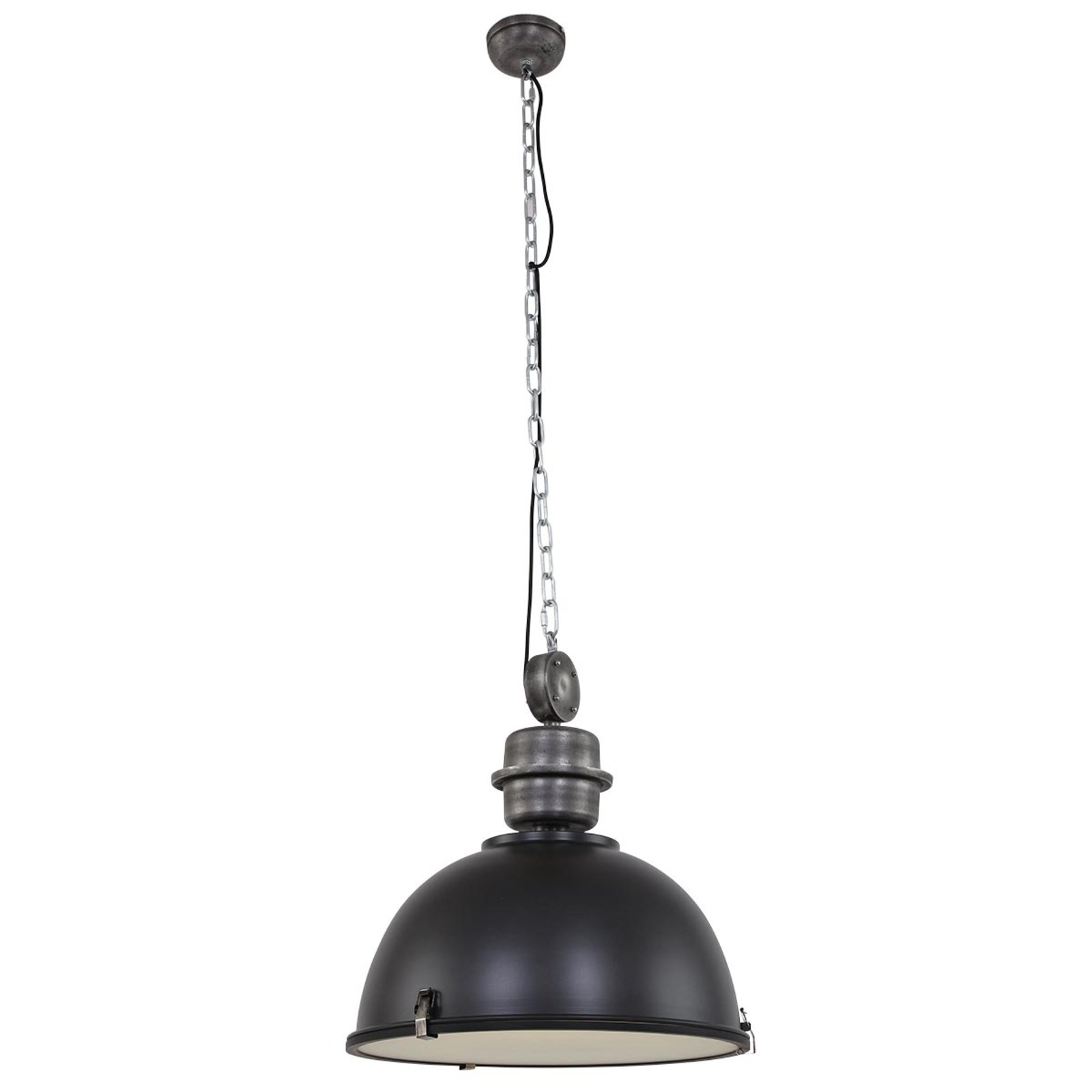 Czarna industrialna lampa wisząca Bikkel L02