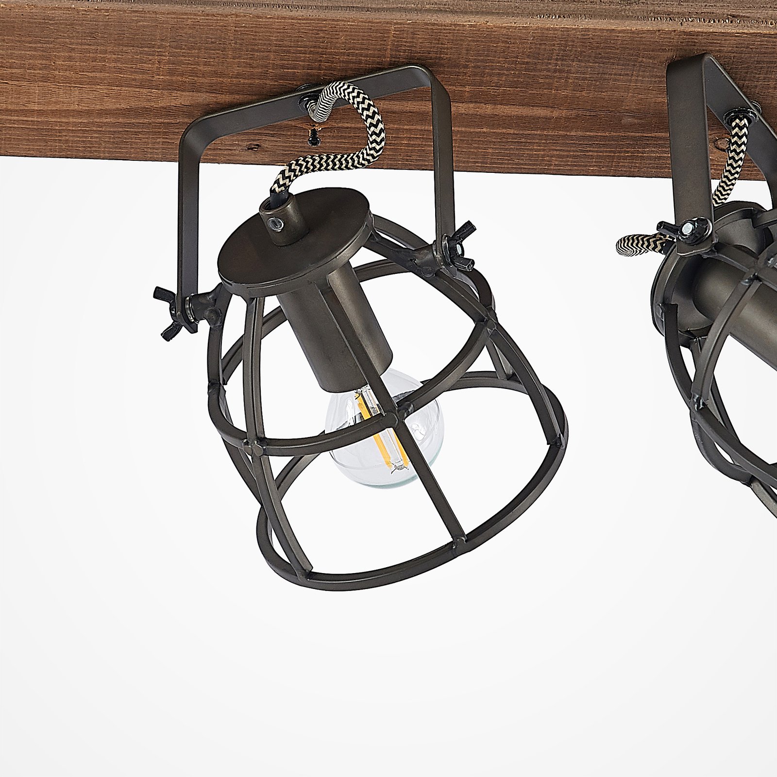 Rutger 3 PlafondWood/Black - Lindby