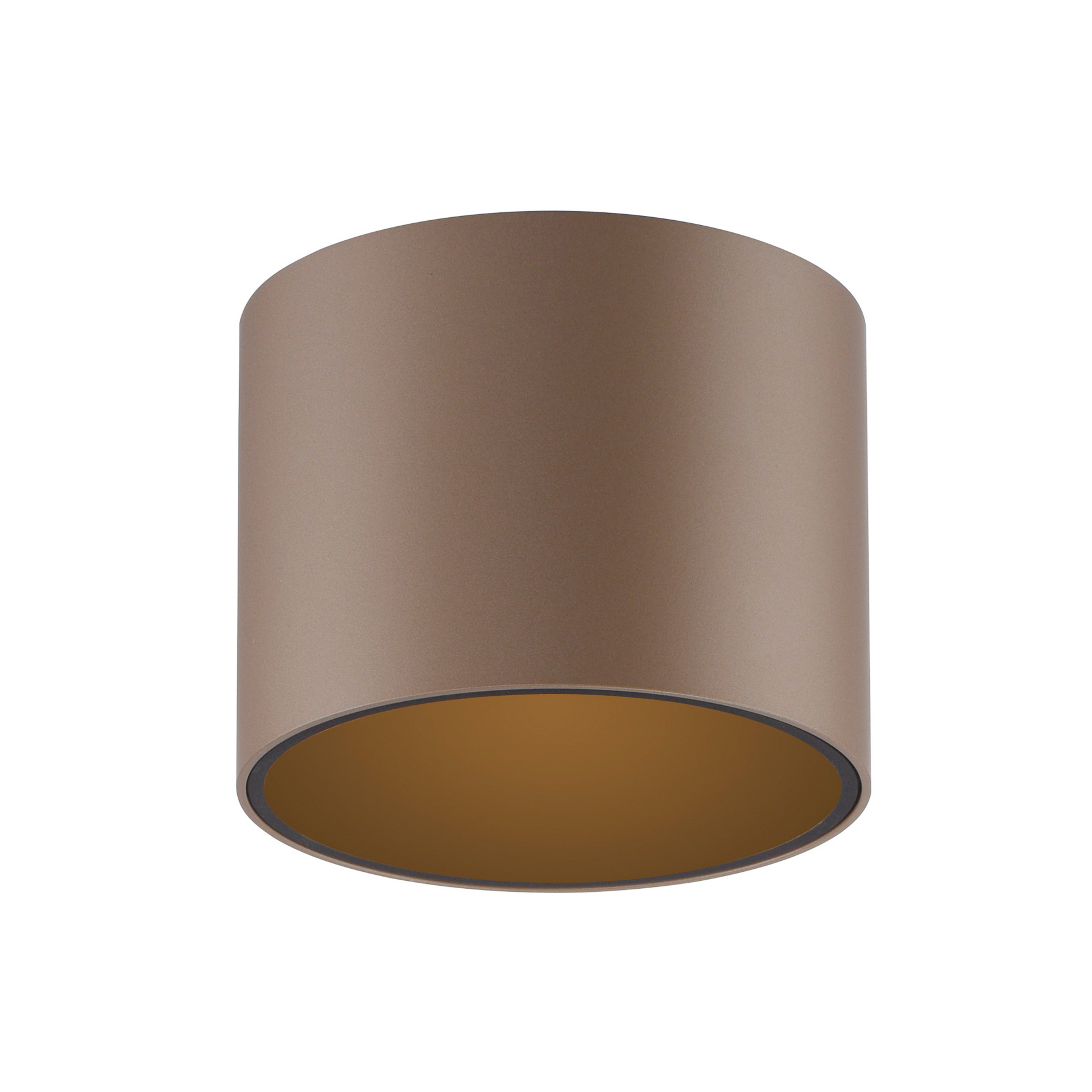 PURE LED-Bad-Deckenlampe Point, bronzefarben, Ø 18 cm, IP44