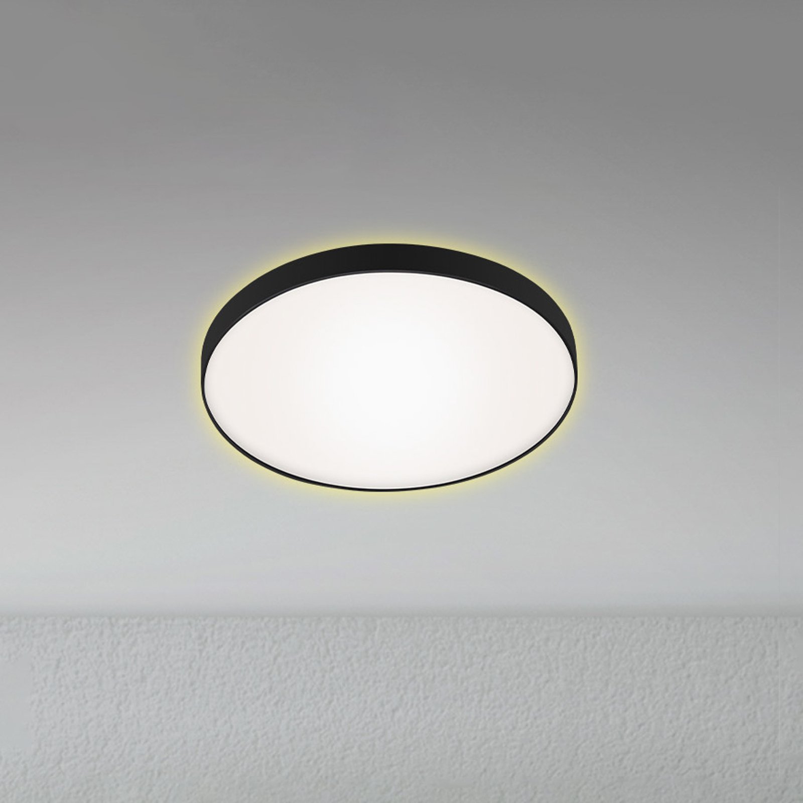 Flet LED-loftlampe med baglys, Ø 28,5 cm