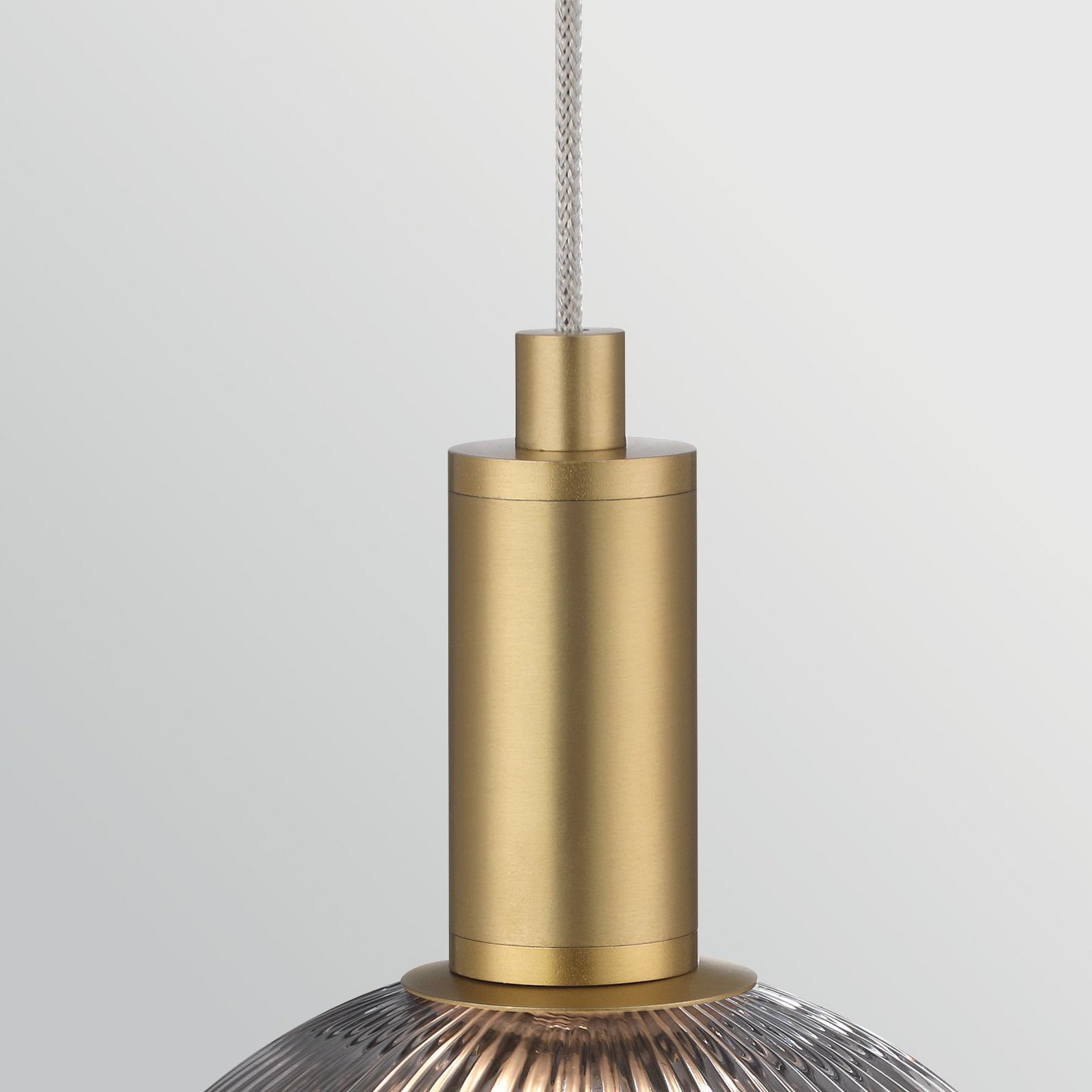 LED hanglamp PALMAS, goud/rookgrijs, Ø 15 cm, 1-lamp, glas