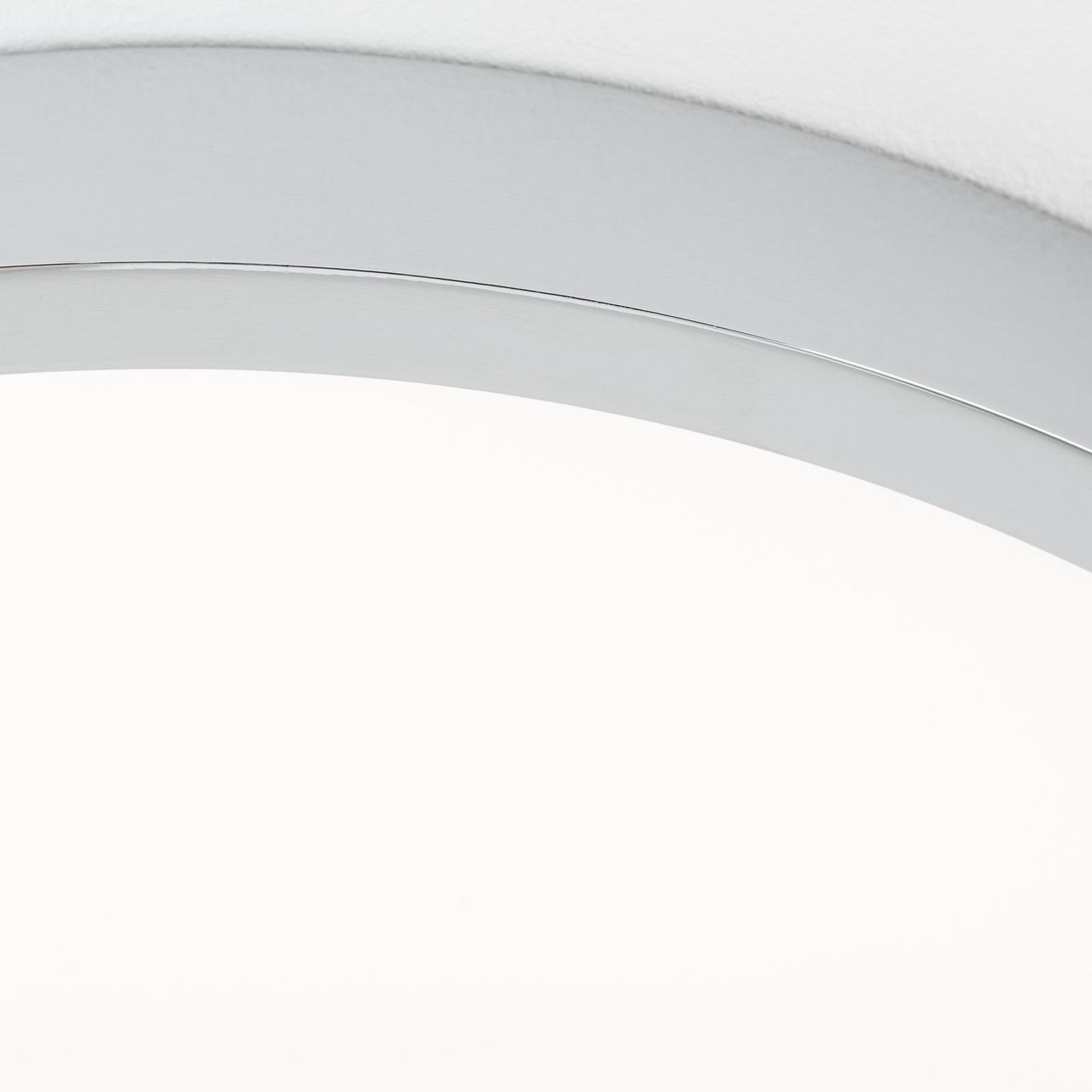 LED ceiling lamp Disc, chrome-coloured, Ø 28 cm, CCT, metal