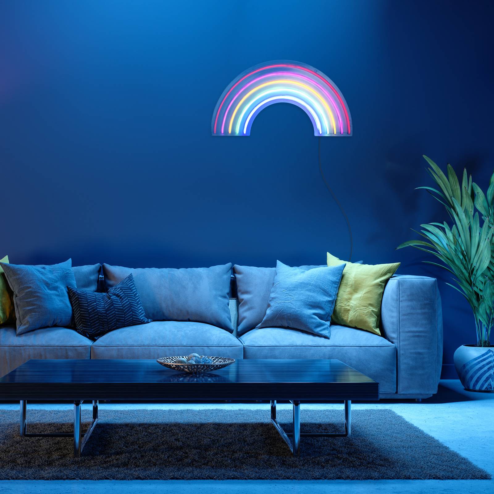 Leuchten Direkt Neon Rainbow LED-væglampe USB