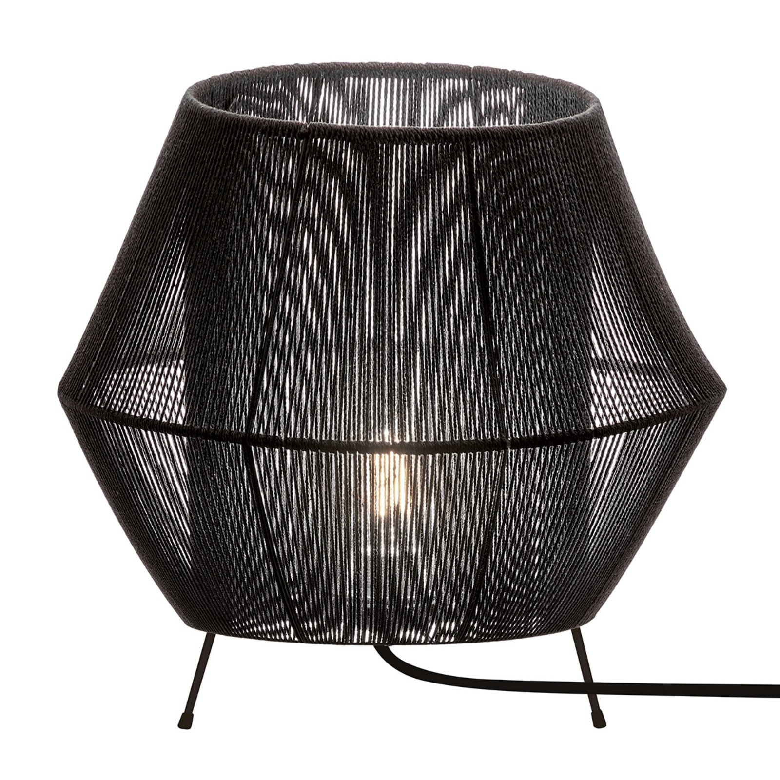 Lámpara de mesa Zaira en negro