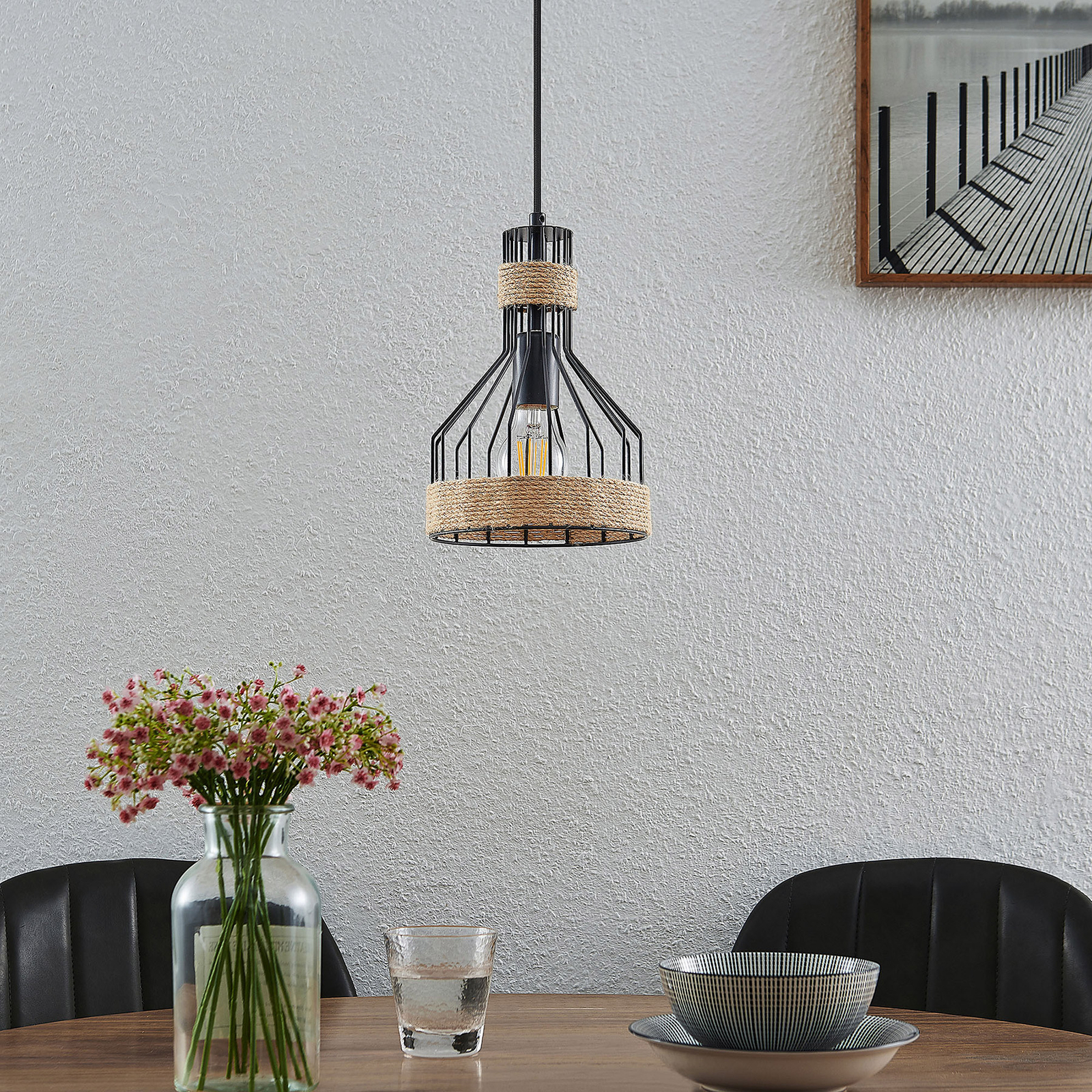 Ivaneska Függőlámpa Black - Lindby