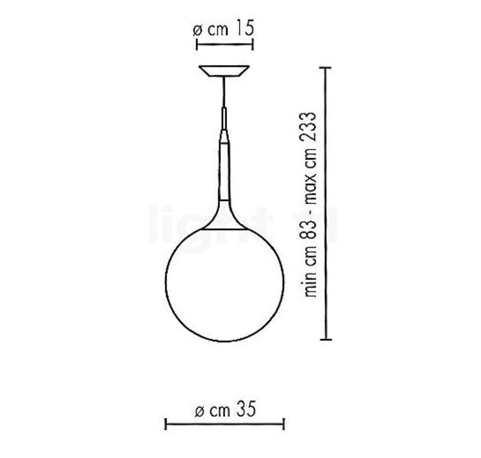 Castore 35 Lustră Pendul White - Artemide