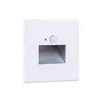 Lampa de perete încastrabilă Edge Quadro LED Square, albă, cu senzor - Paulmann