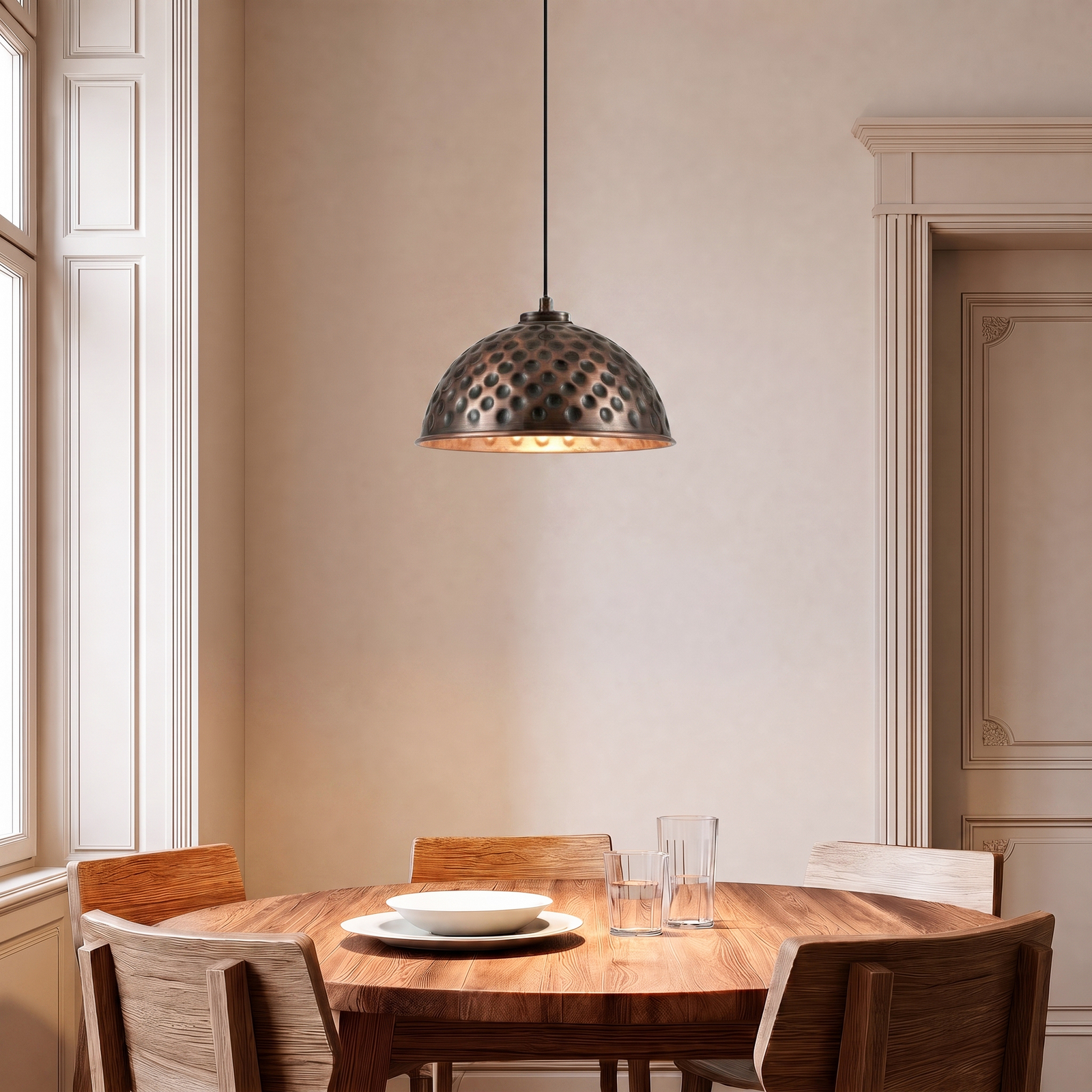 ECHO pendant light, copper-coloured, Ø 26 cm, metal, E27 ECHO pendant light, copper-coloured, Ø 26 cm, metal, E27