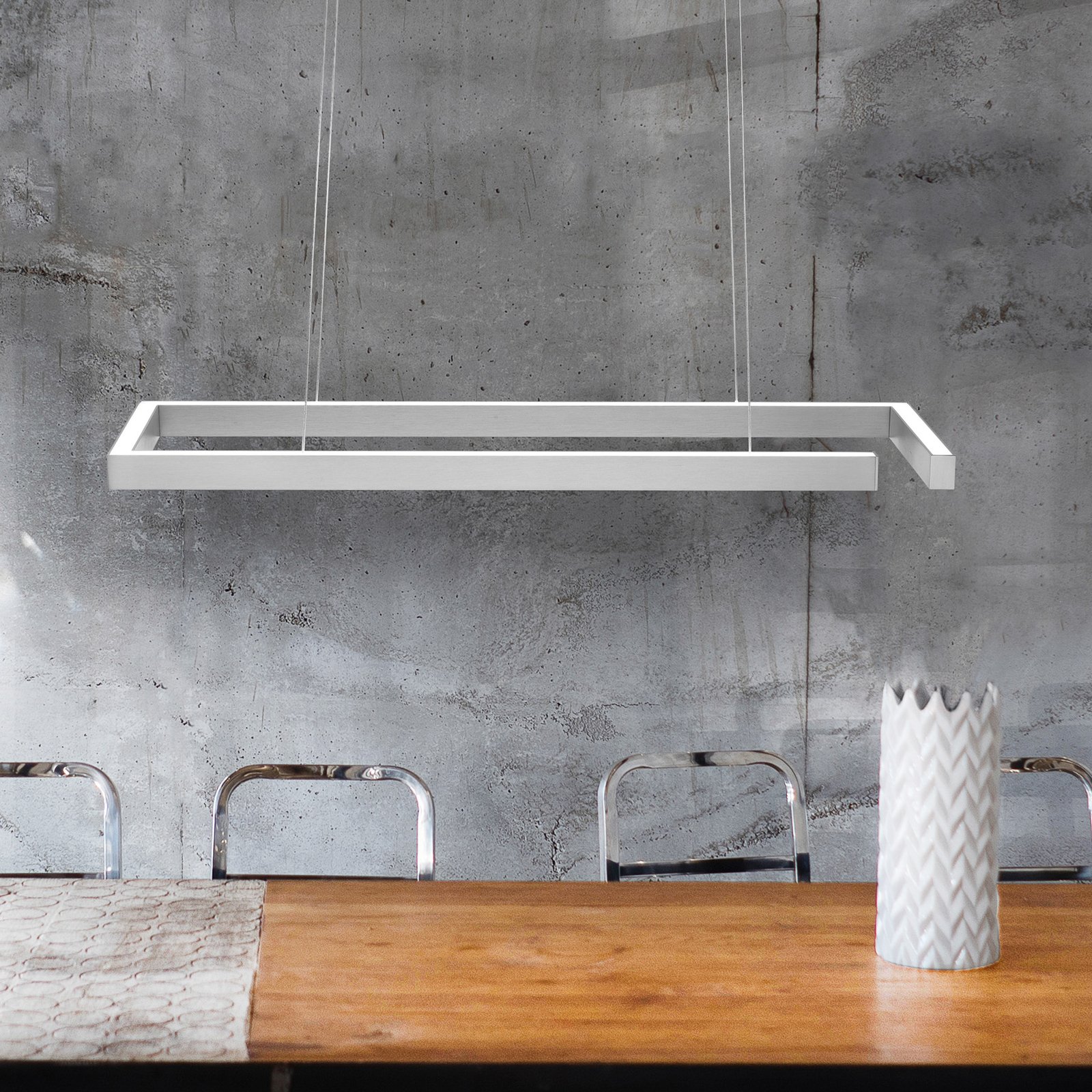 Marisa LED hanging lamp, angular, dimmable, CCT