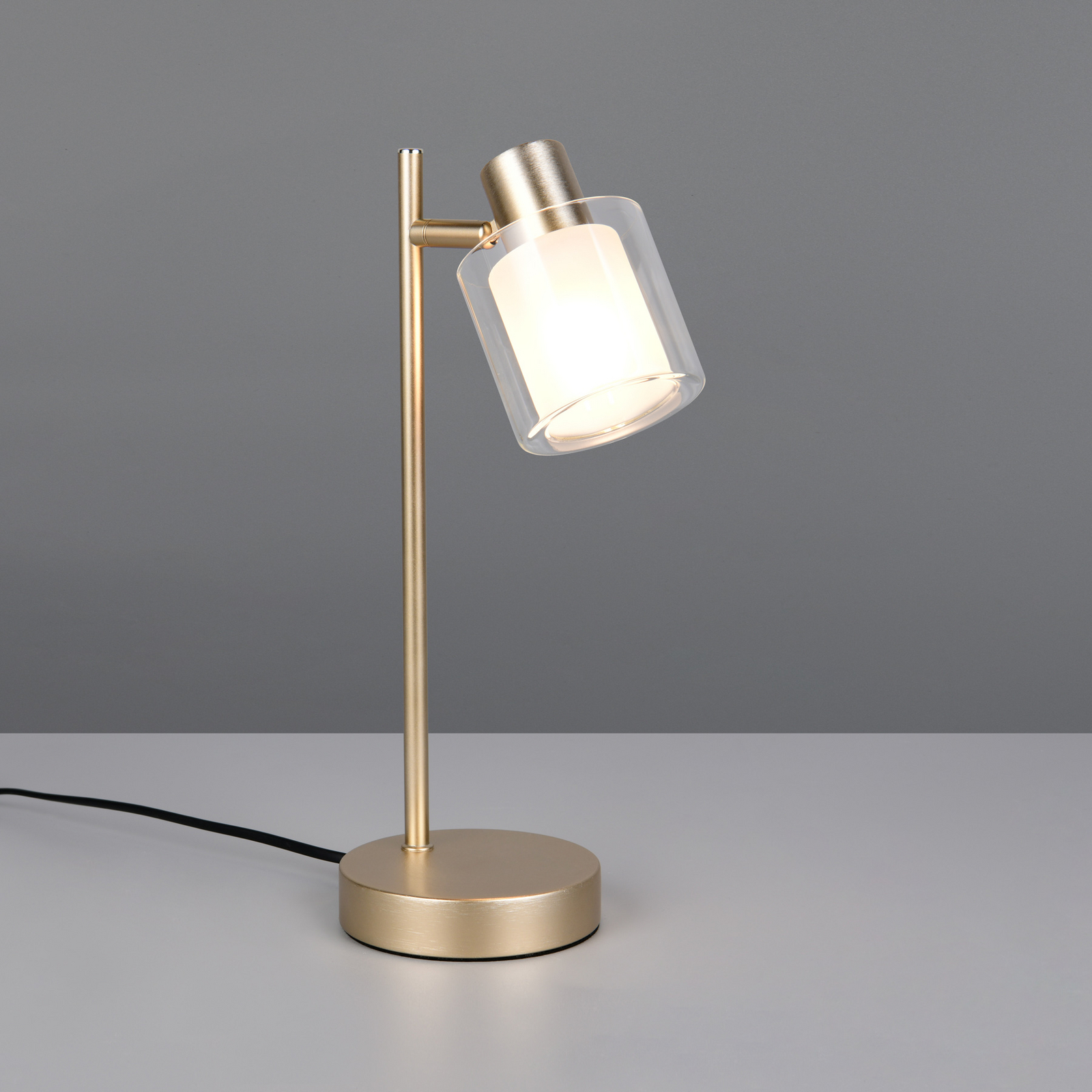 Galda lampa „Neralo“, zelta krāsā, metāla, augstums 35,5 cm, E14
