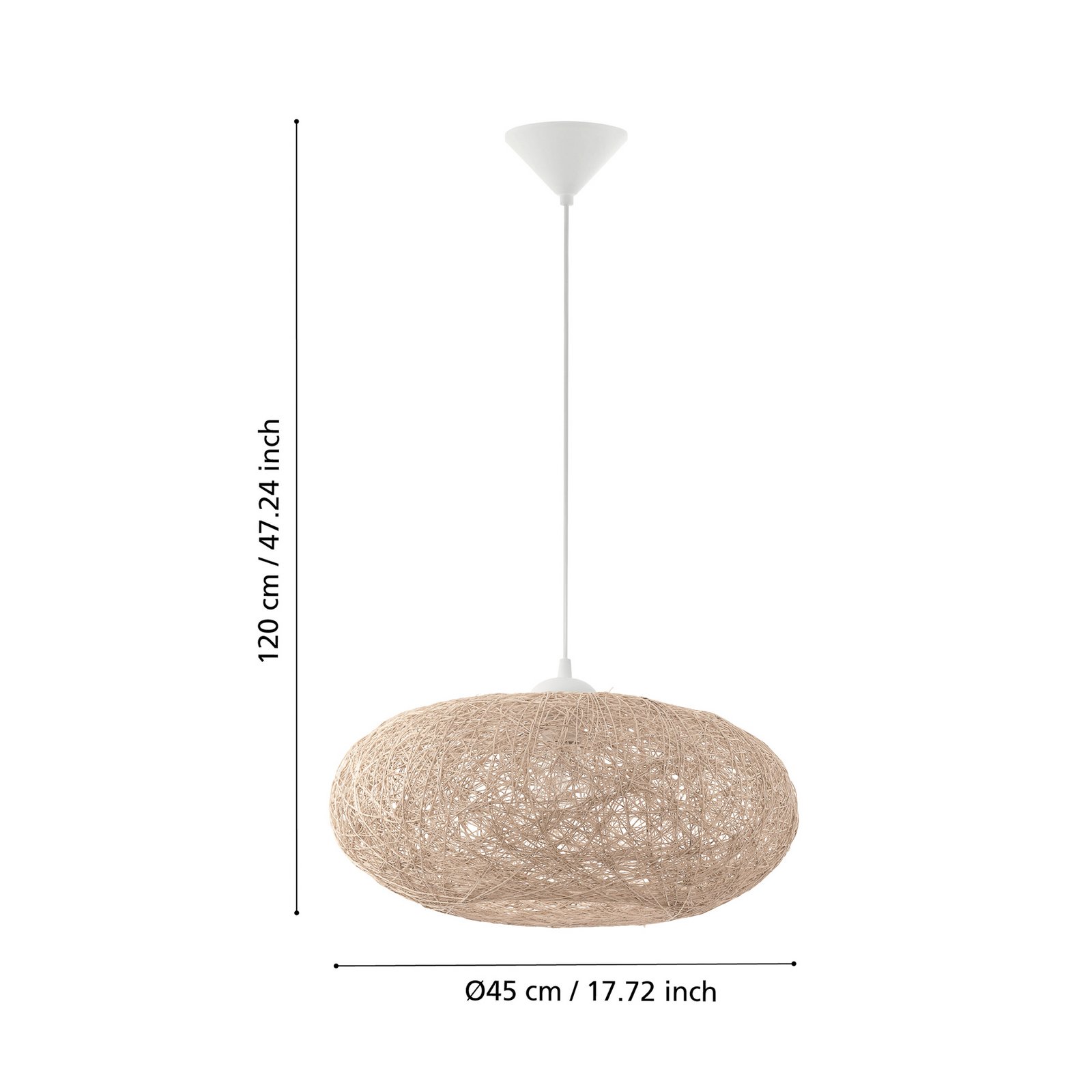 Tekstiiliriippuvalaisin Campilo, beige Tekstiiliriippuvalaisin Campilo, beige