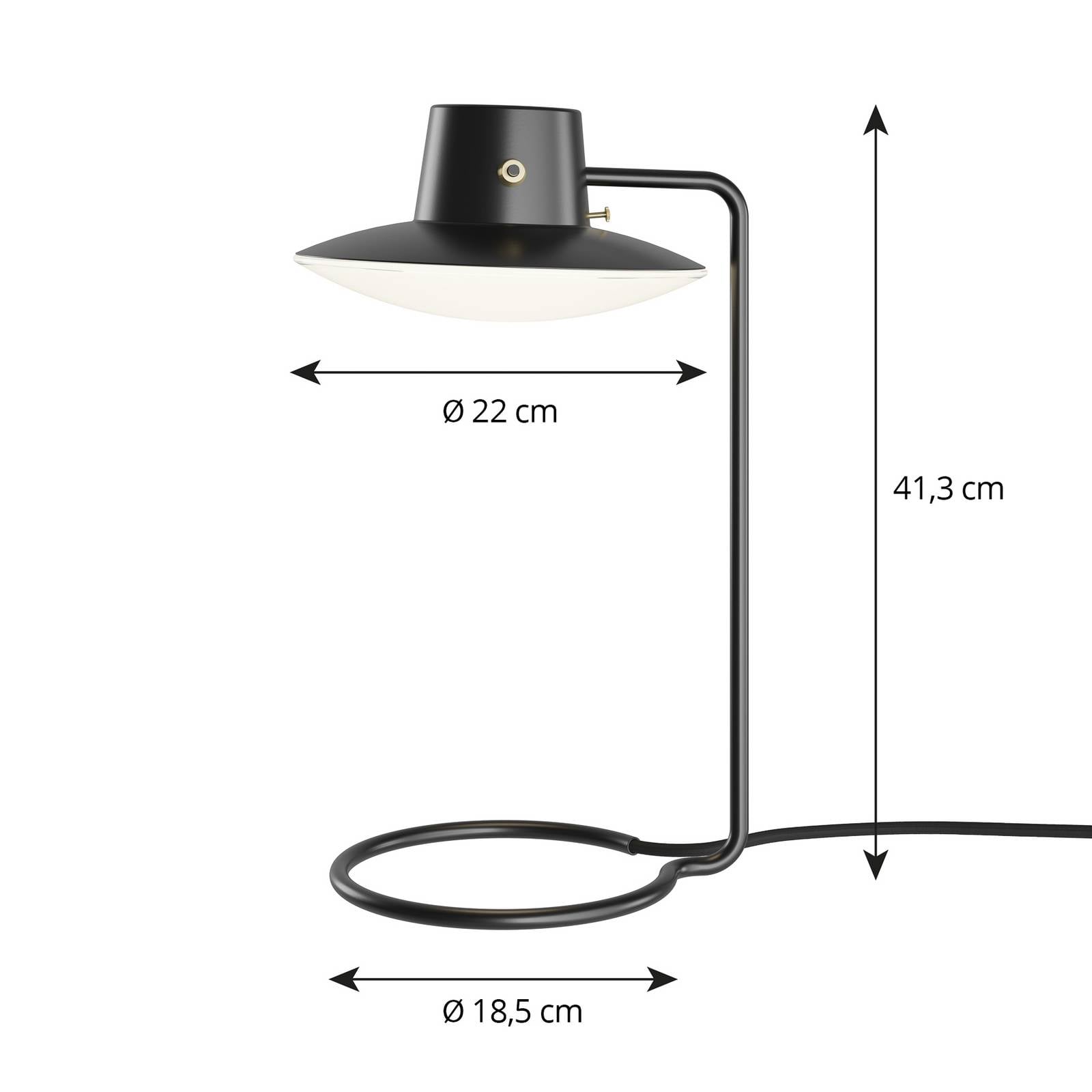 E-shop Louis Poulsen AJ Oxford odtieň čierny /opál 41 cm