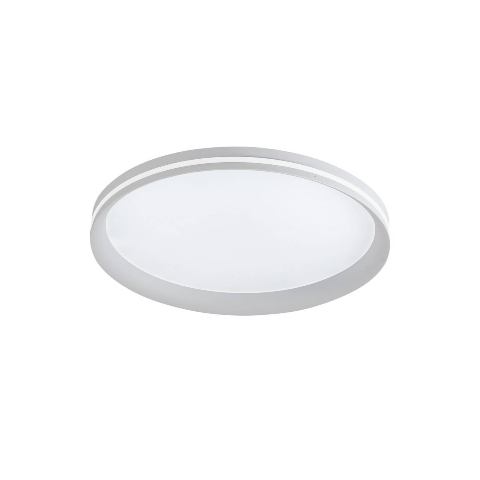 Fabas Luce Plafonnier LED Isy, blanc, Ø 45 cm, métal, CCT, à intensité variable