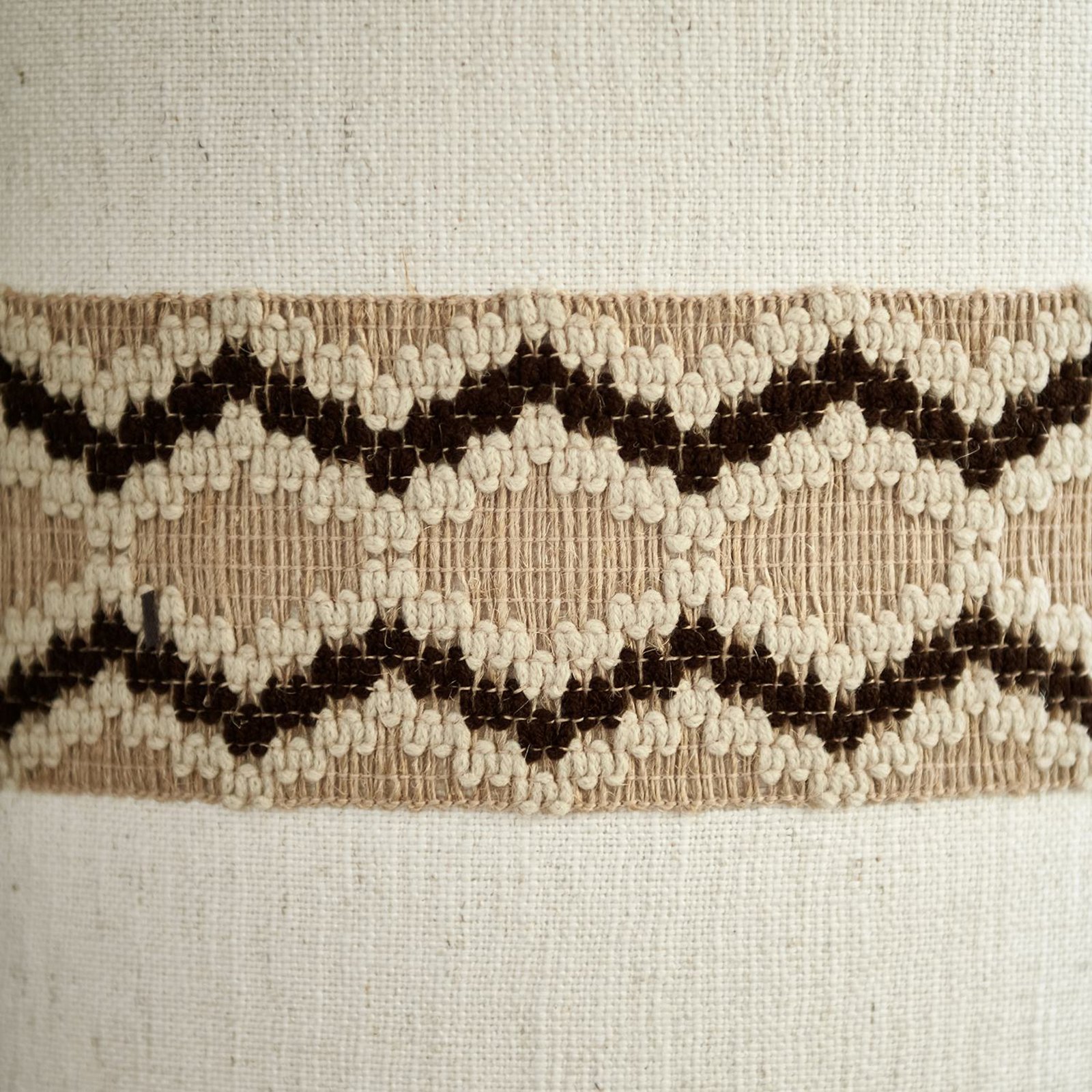 Jimmy Tischlampe braun/beige Borte Höhe 83 cm - MARKET SET