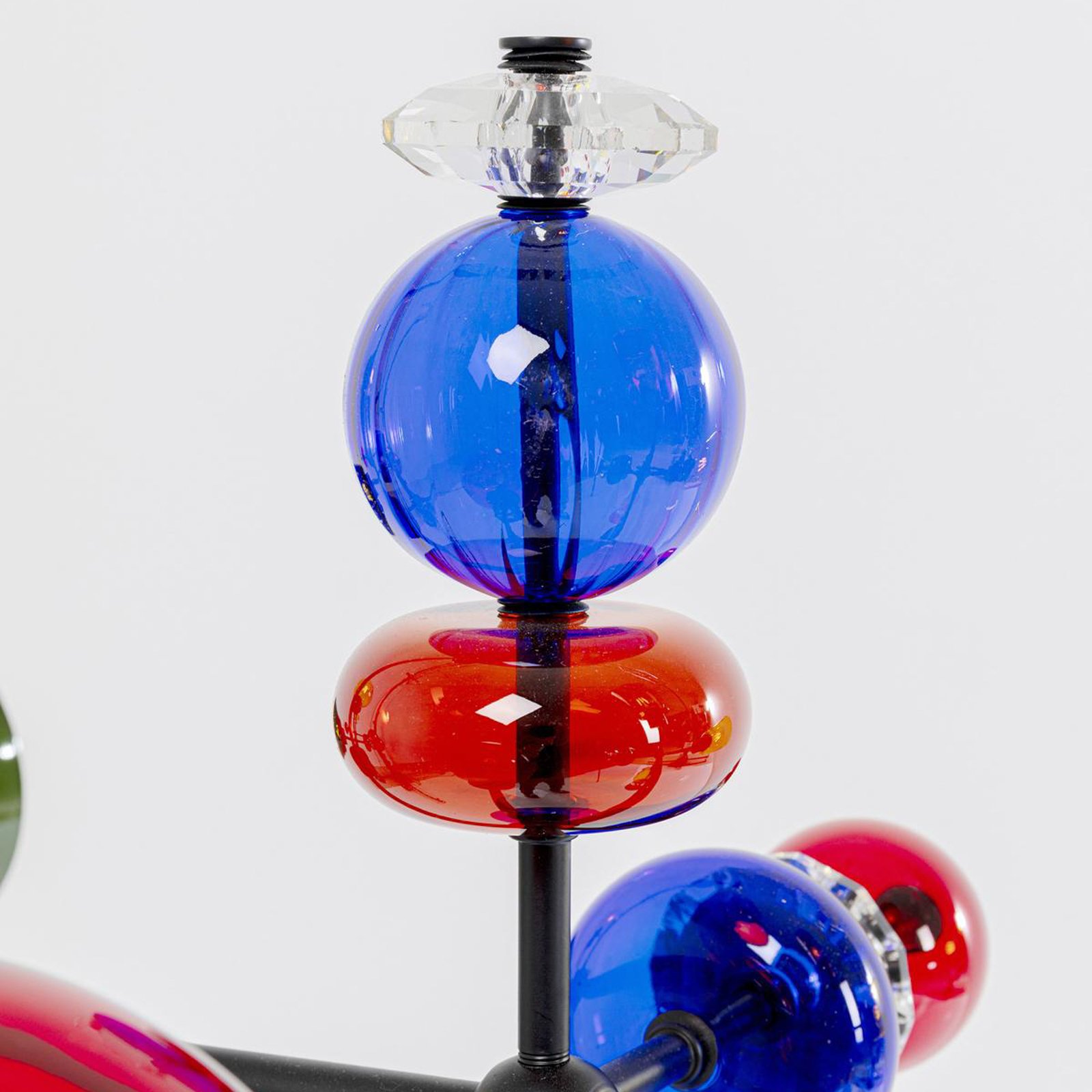 KARE Suspension Mazzo Otto, verre multicolore, à 8 lampes