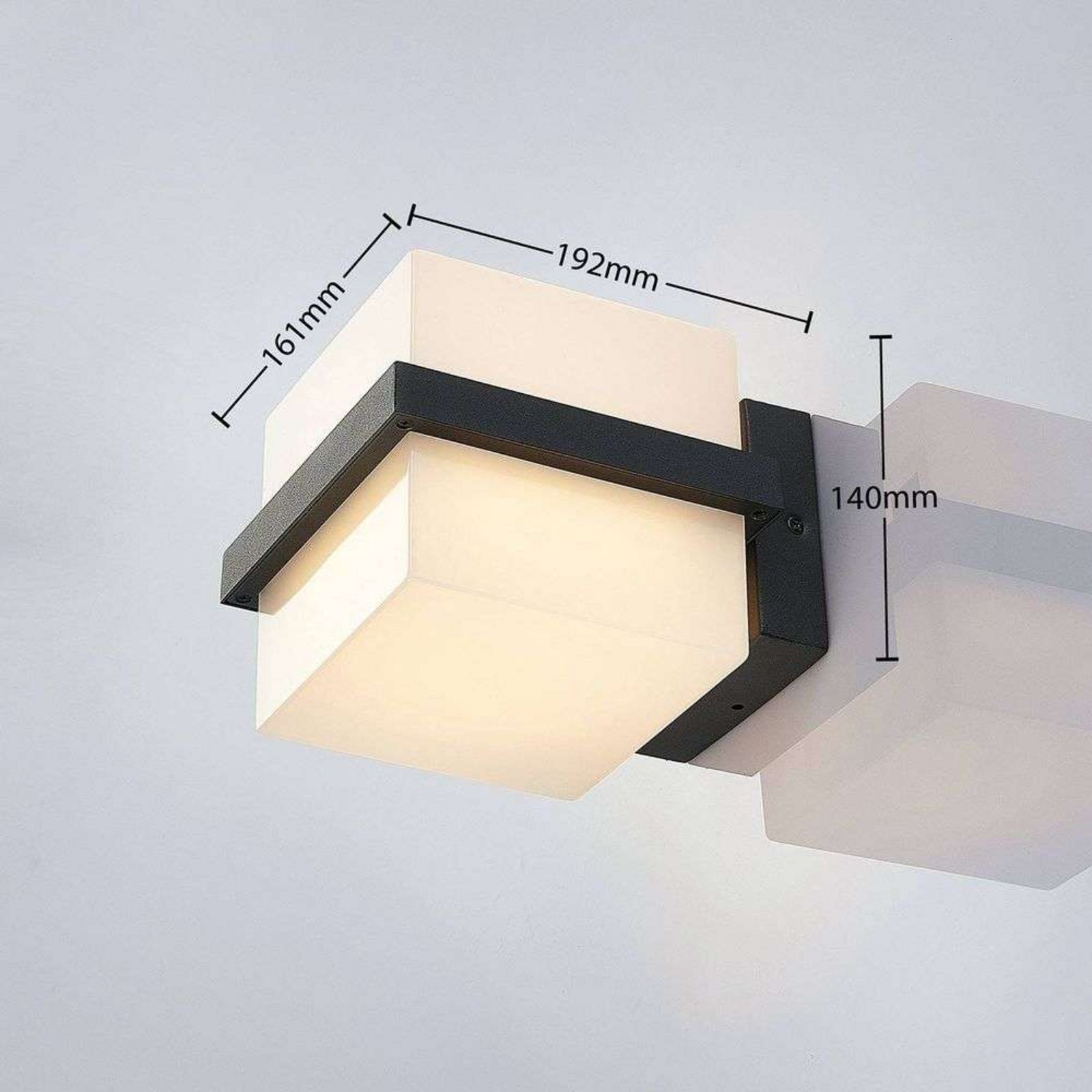 Auron LED Candeeiro de Parede Exterior Dark Grey - Lindby