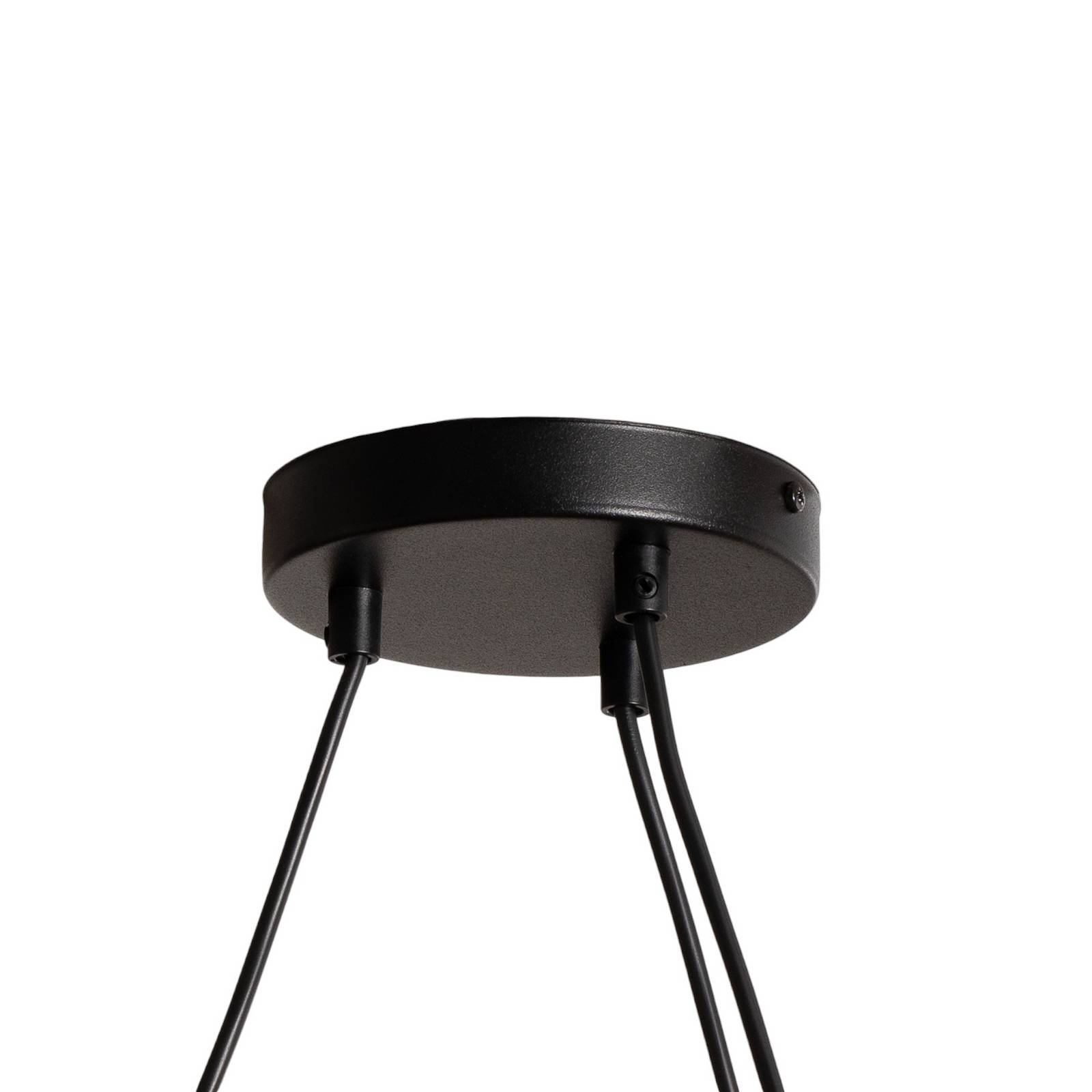 Lampa do salonu Libra, dymny szary/czarny, Ø 70 cm, 5-punktowa.