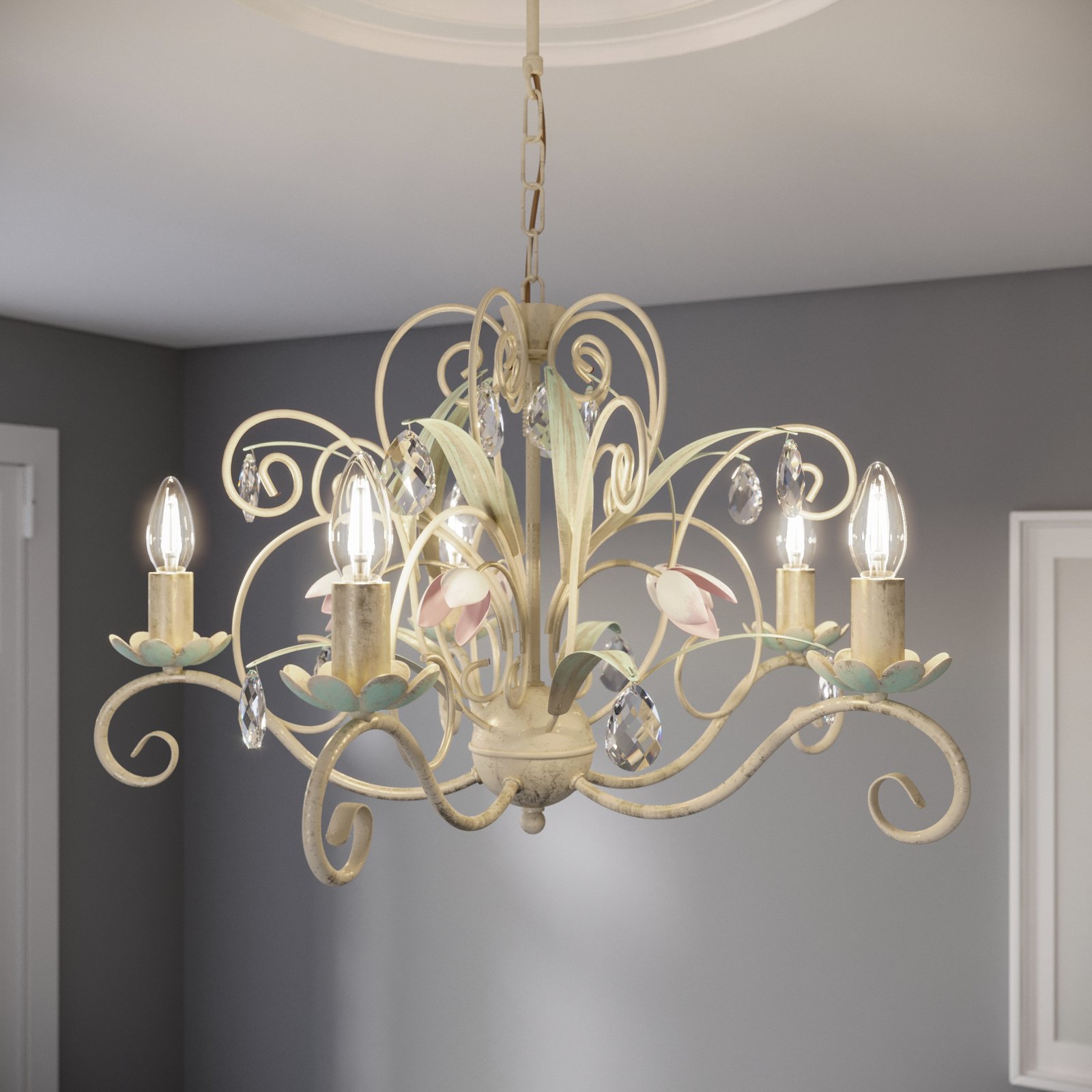 Luce chandelier, 5-bulb