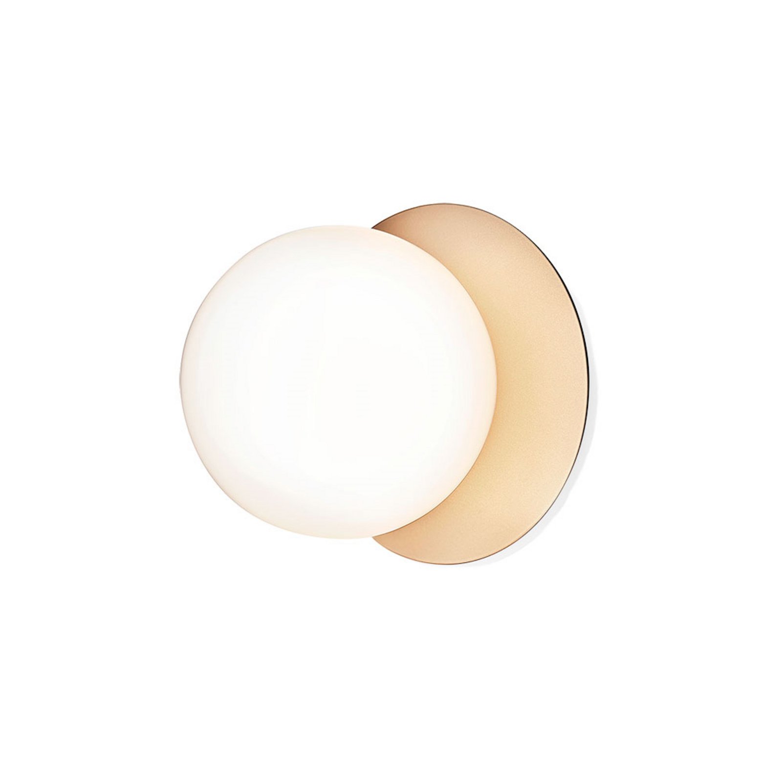 Liila 1 Nástenné Svietidlo/Stropné Lampa IP44 Medium Nordic Gold/Opal White - Nu