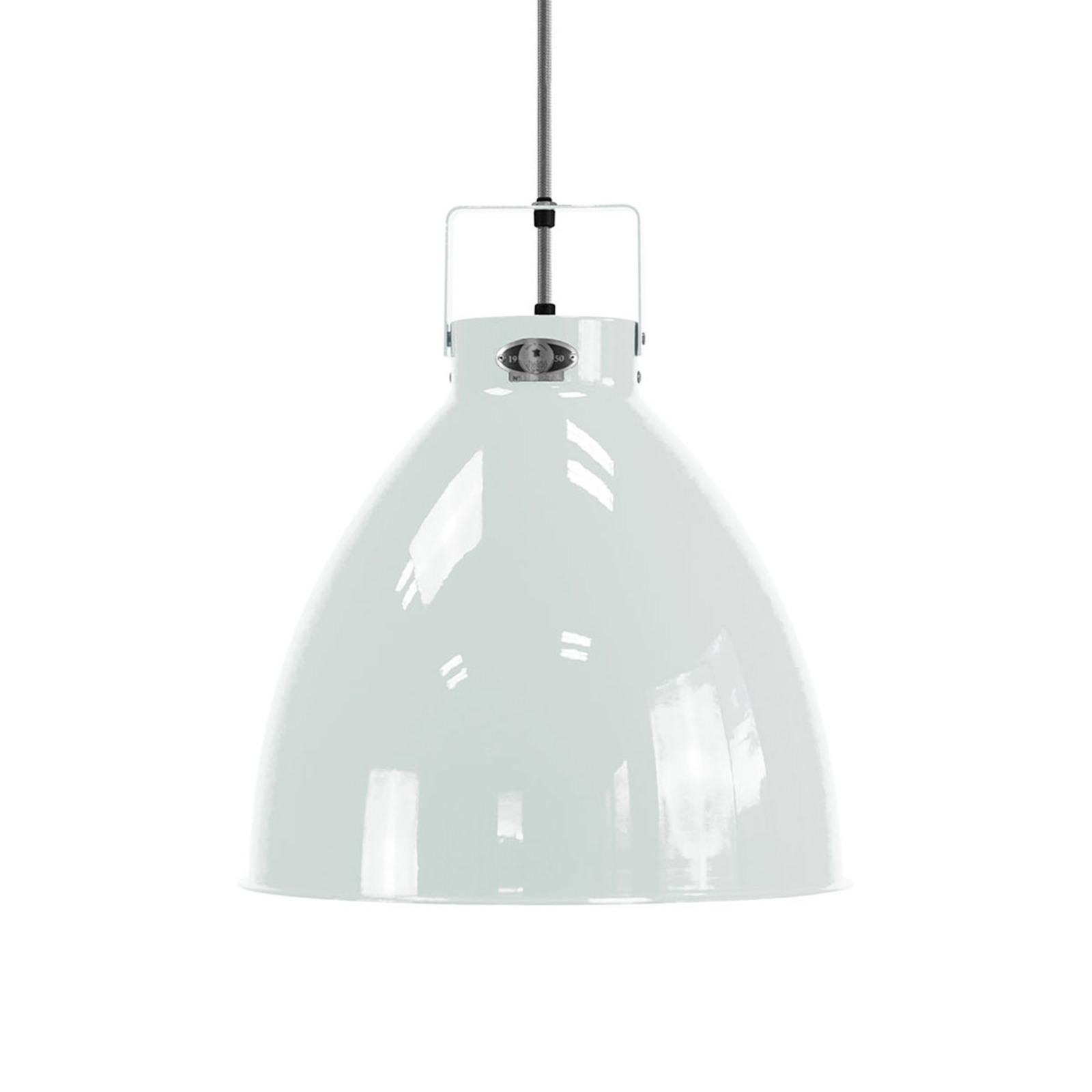 JIELDÉ Jieldé Augustin A360 hanging light glossy white, for Living / Dining Room, aluminium, E27, 100 W, energy efficiency: A++, H: 39.8 cm