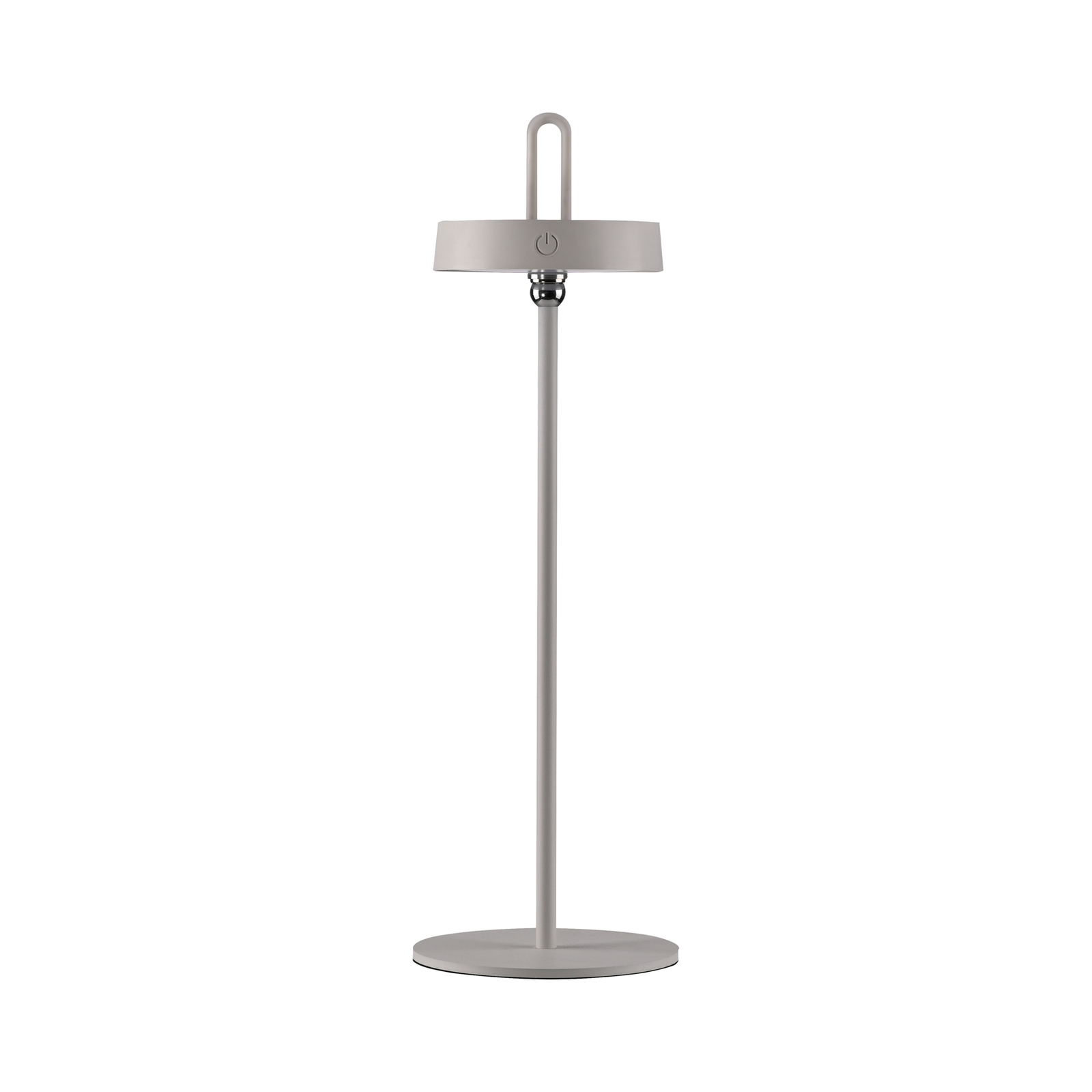 JUST LIGHT. LED-bordlampe Amag gråbeige jern IP44