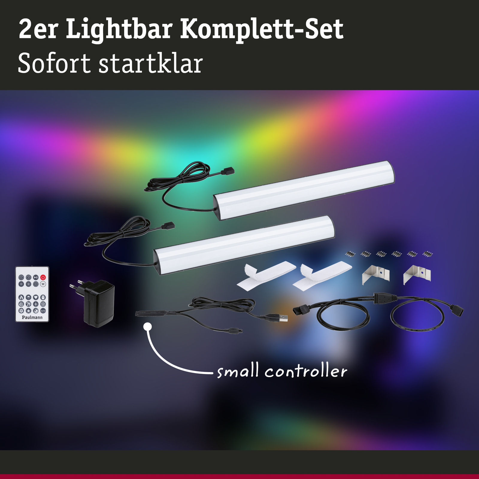Paulmann EntertainLED Lightbar, RGB, 60 cm, sæt med 2 stk