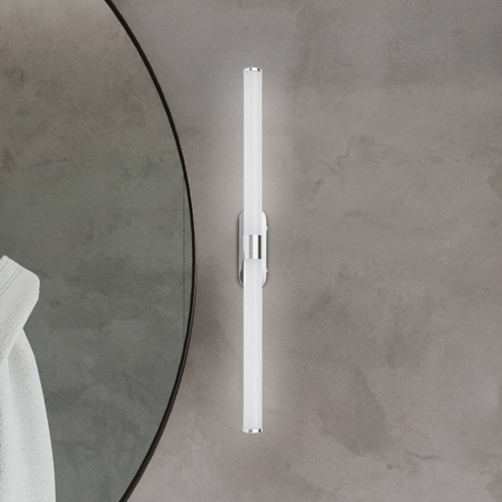 Briloner Applique murale LED Runt, longueur 60 cm, chrome, 4 000 K, IP44