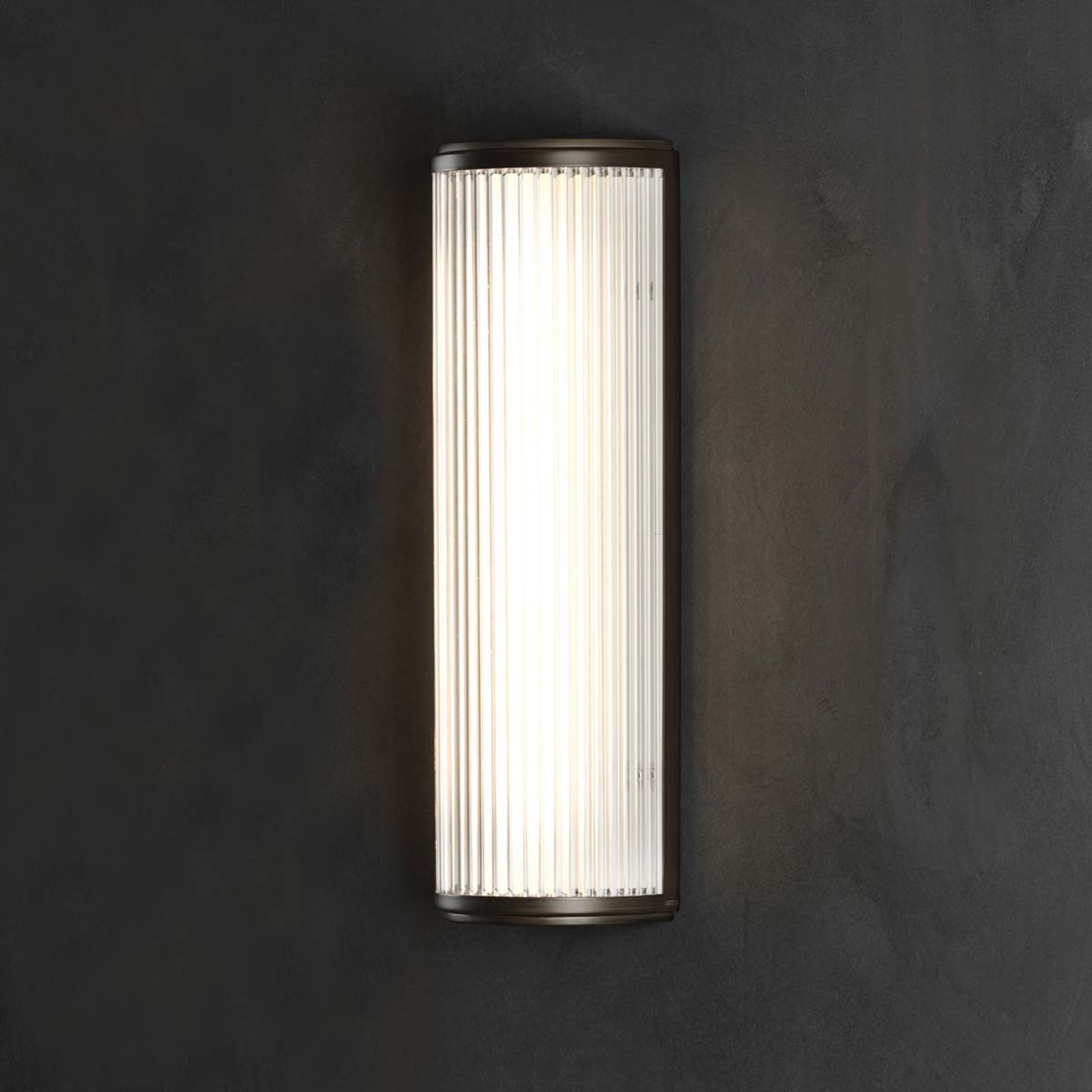 Astro With fine grooves - LED wall light Versailles, for Living / Dining Room, metal, glass, 6.4 W, energy efficiency: A+, W: 12.5 cm, H: 40 cm